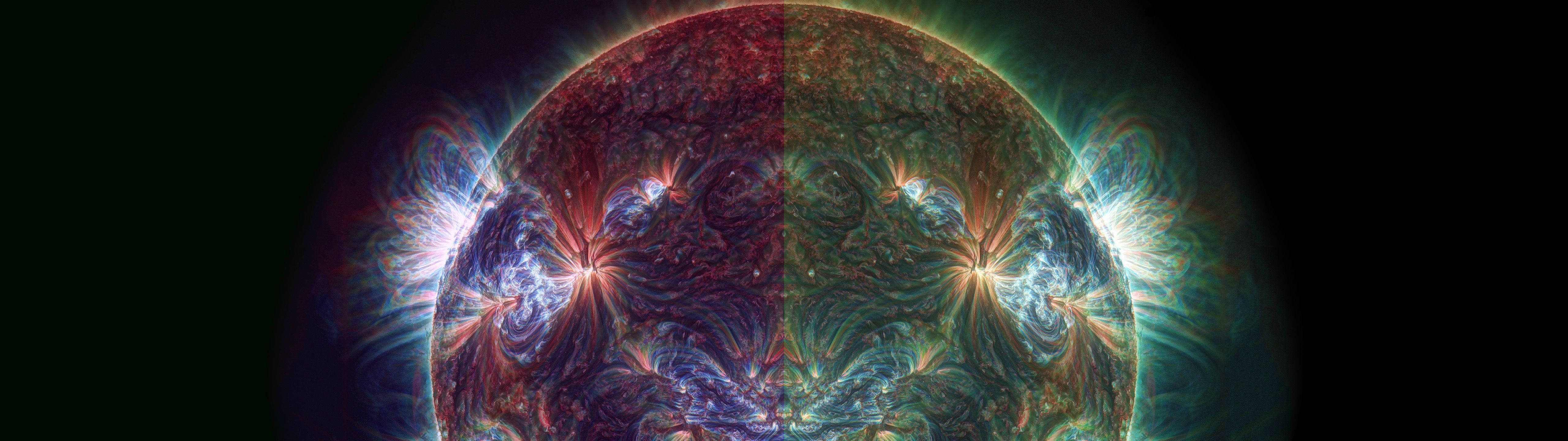 holographic circle, space, cosmic sphere, 5K Desktop Wallpaper