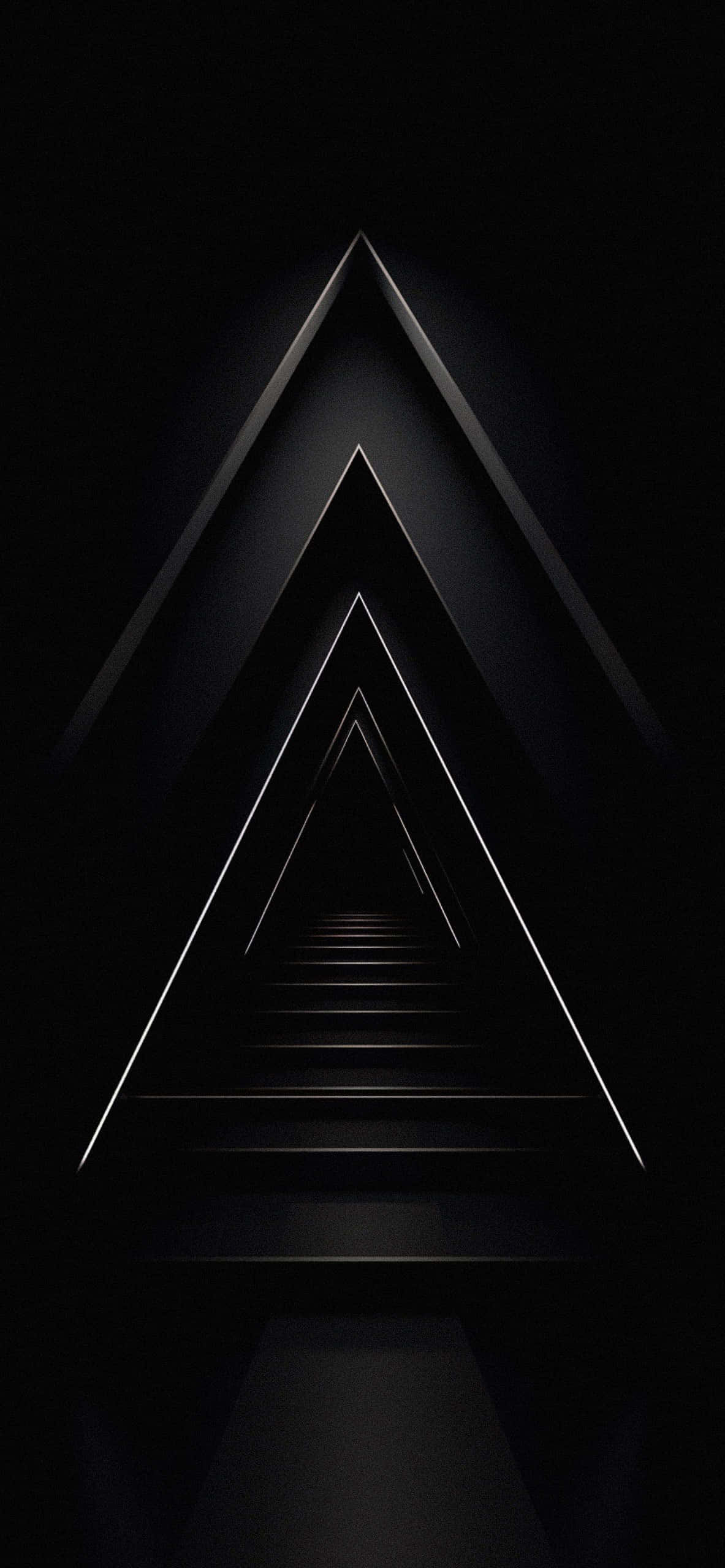 Dark Circles, glowing triangular frames, dark void, 2K Phone Wallpaper
