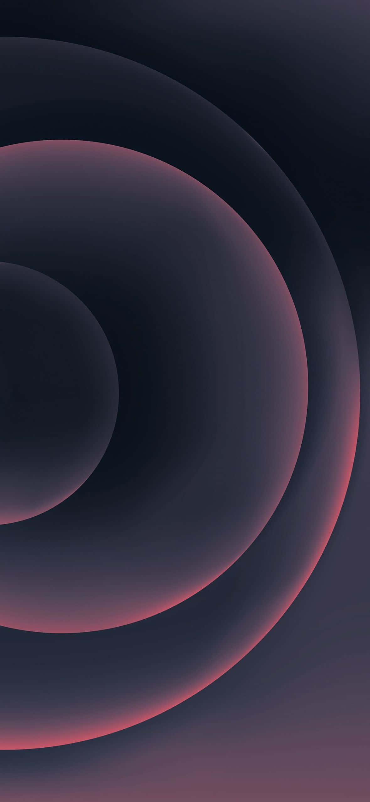 abstract concentric circles, soft pink light, deep navy background, Full HD Phone Wallpaper