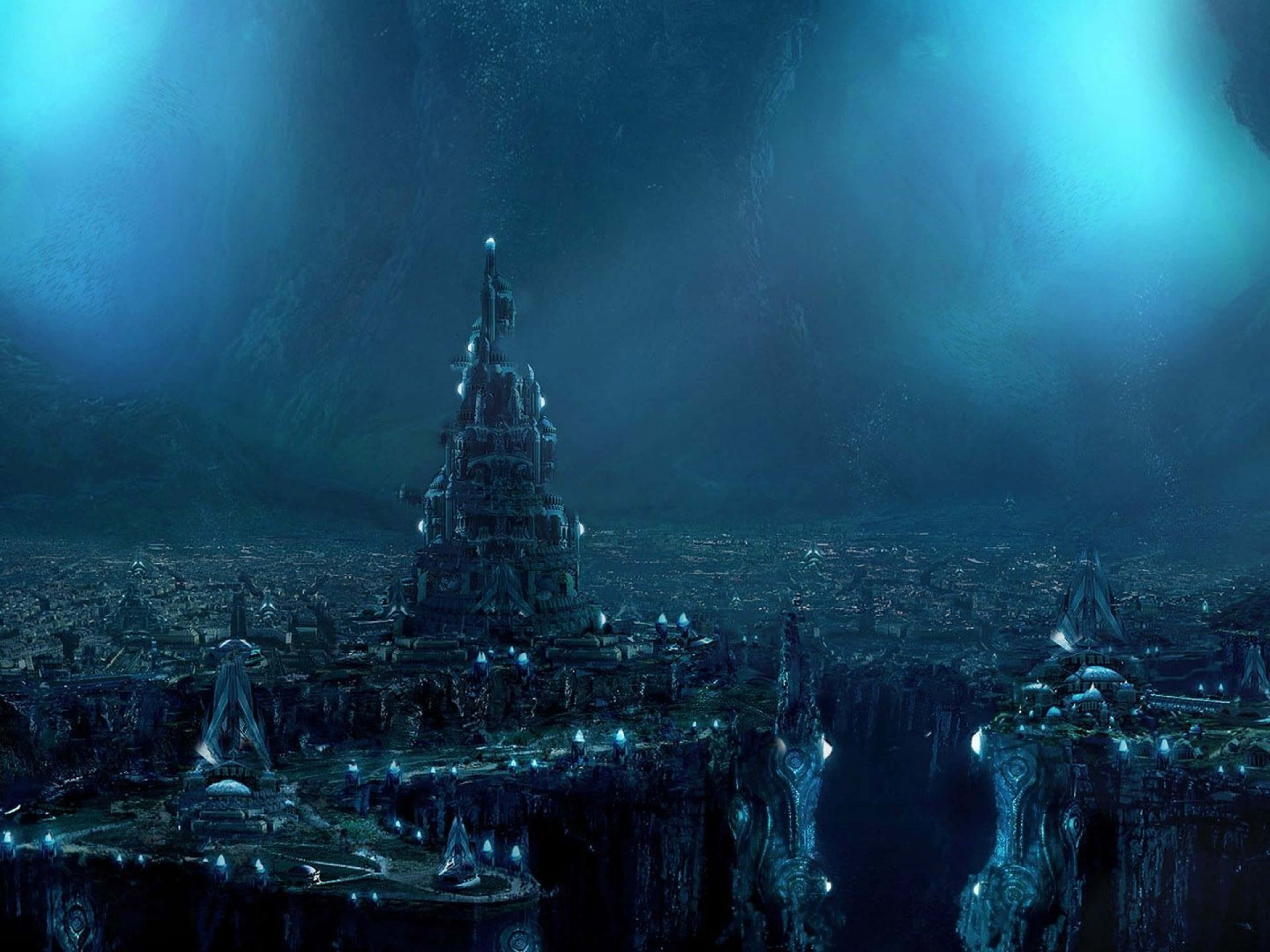 Dark City 4K, futuristic cityscape, misty abyss, 4K Desktop Wallpaper