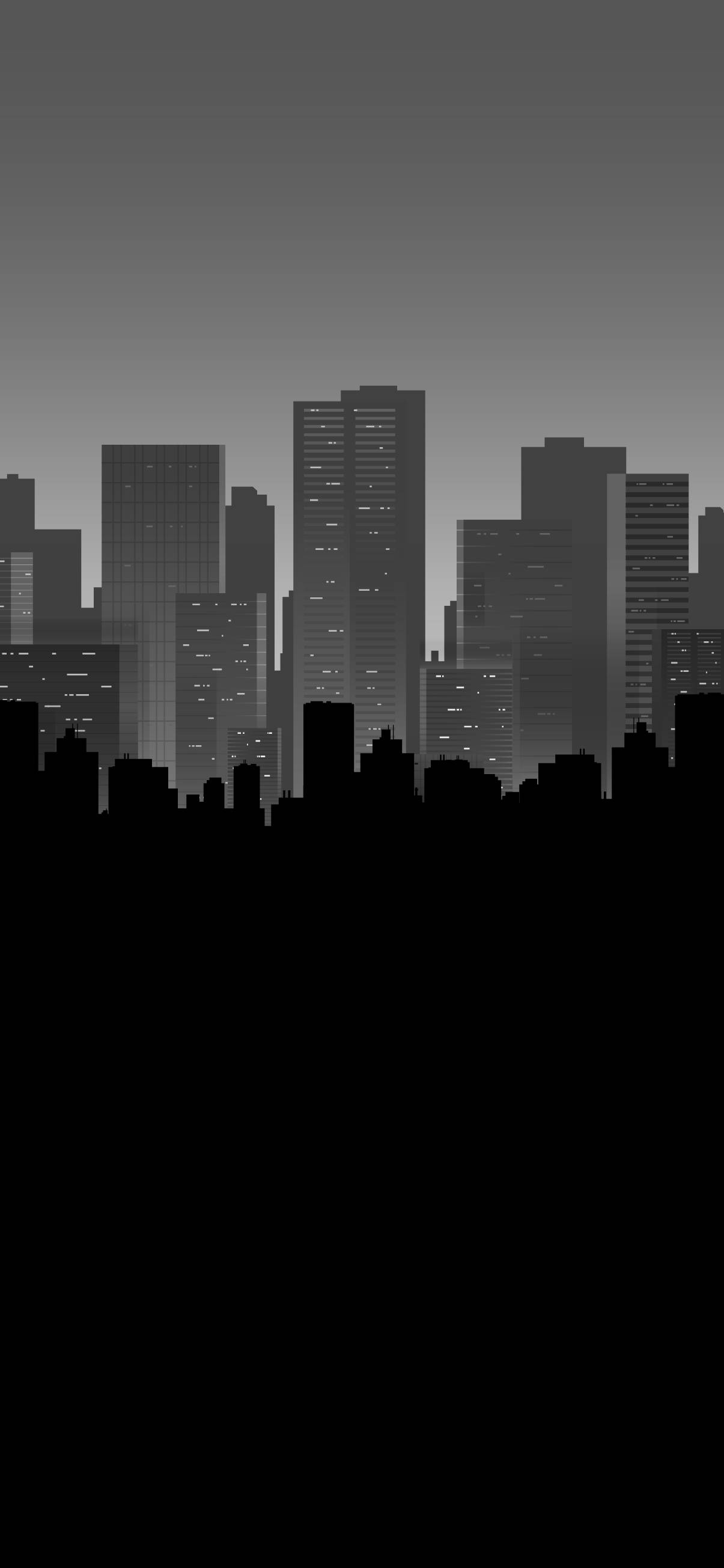 Dark City, silhouette, skyscrapers, 2K Phone Wallpaper