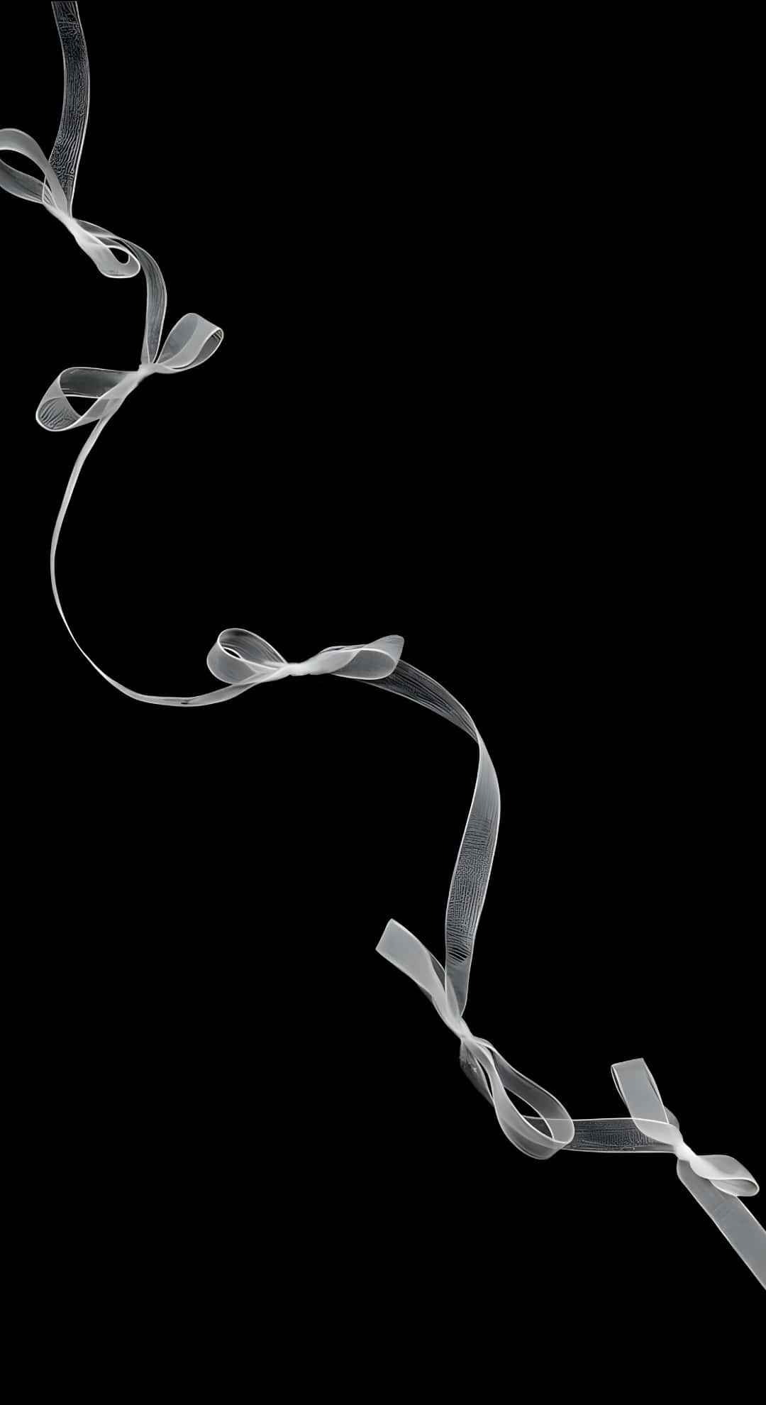 delicate silver ribbon, subtle texture, graceful bows, Full HD Phone Wallpaper
