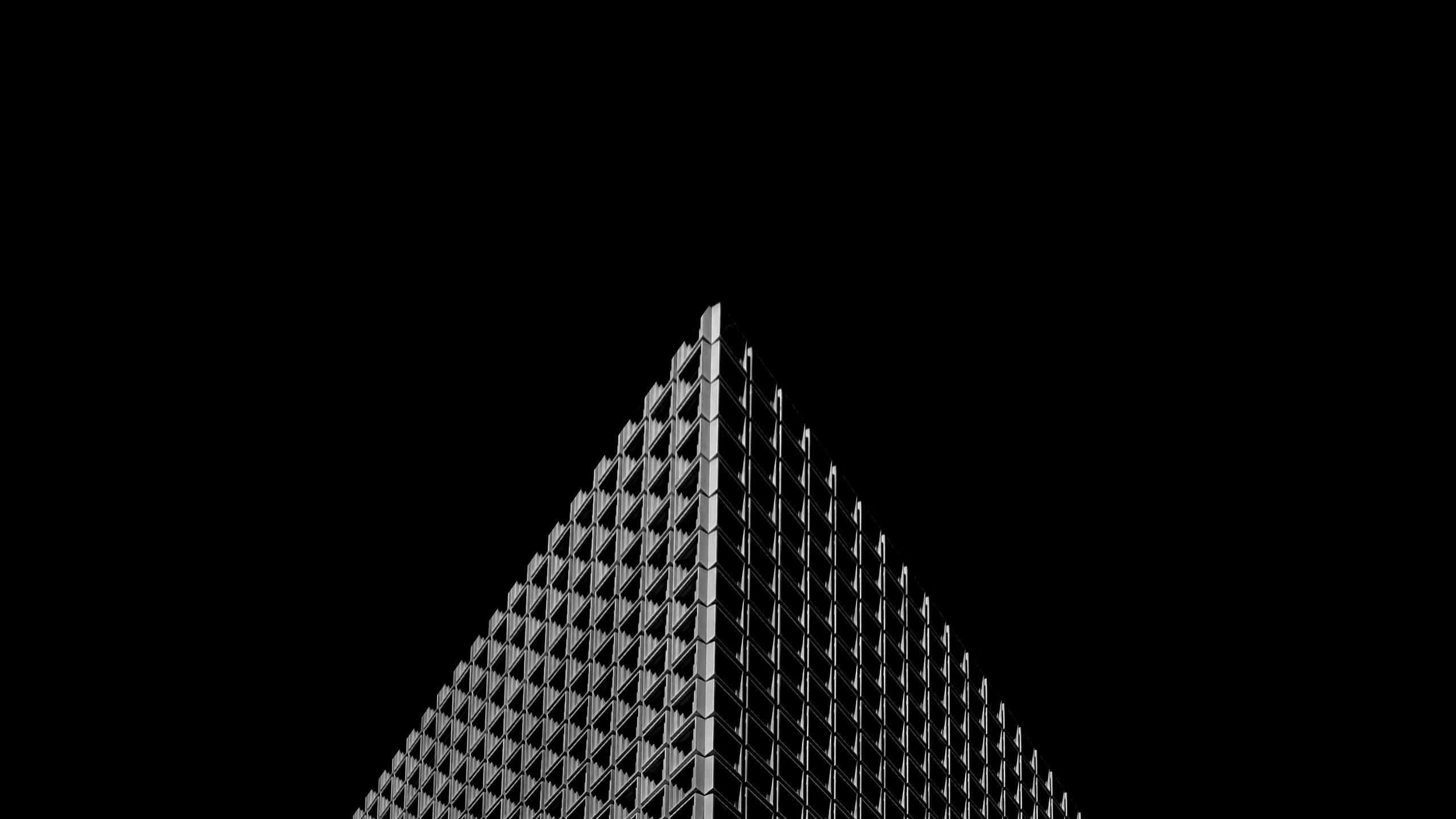 Dark Corner, 2560 x 1440, geometric pyramid, 2K Desktop Wallpaper