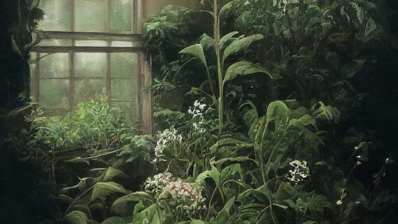 dark cottagecore greenhouse window, greenhouse, large window, HD Desktop Wallpaper