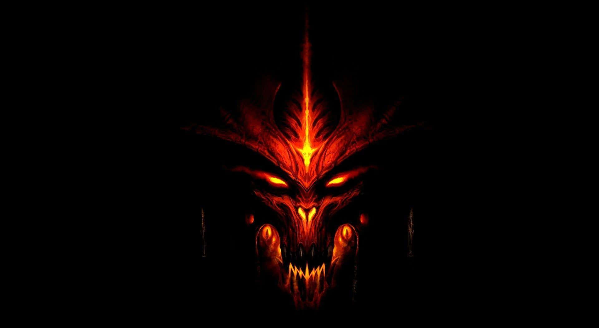 Dark Creature, fiery red, orange light, Full HD Desktop Wallpaper