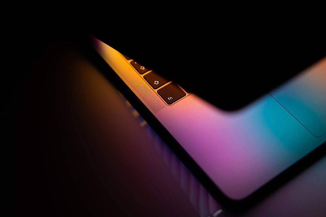 dark laptop, keyboard, trackpad, SD Desktop Wallpaper