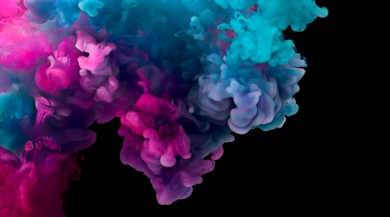 blue pink smoke laptop, vibrant pink, cyan ink swirls, HD Desktop Wallpaper