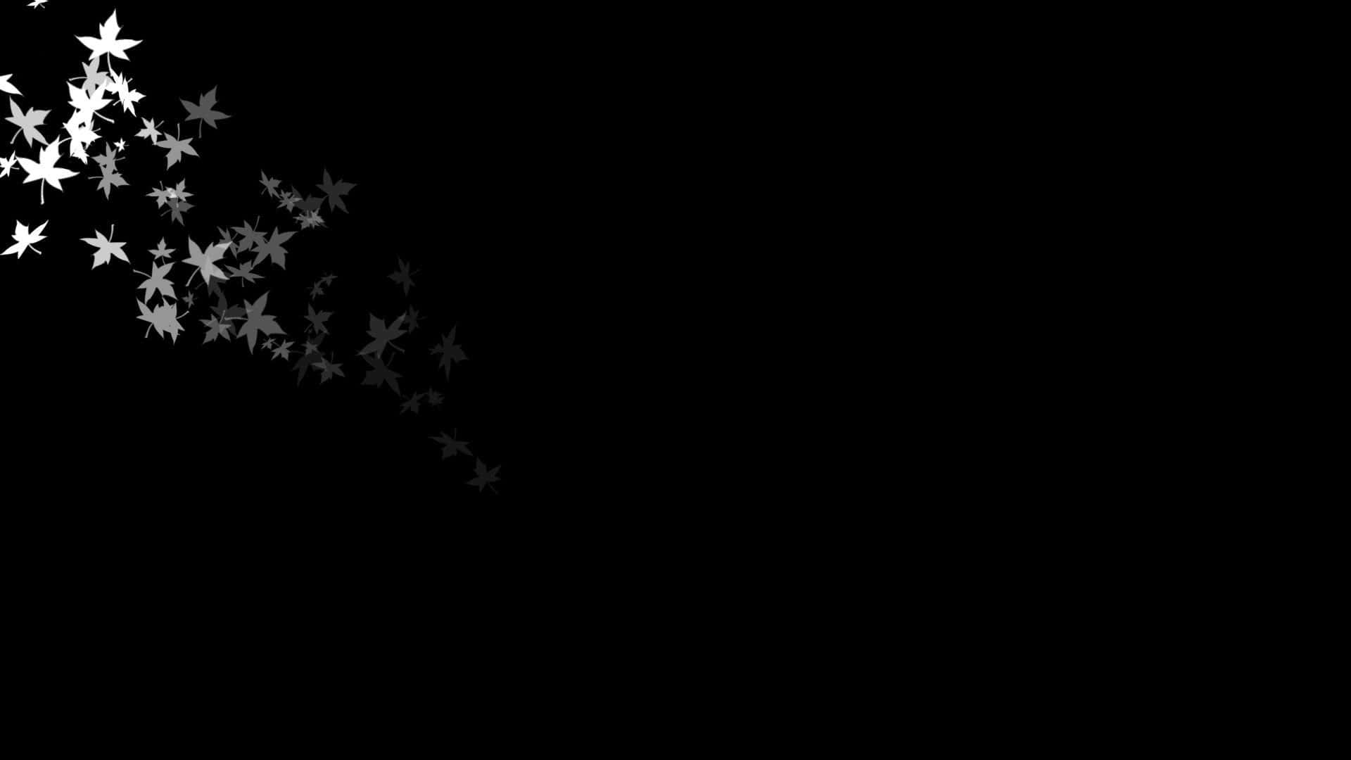 dark cute, maple leaves, white, Full HD Desktop Wallpaper