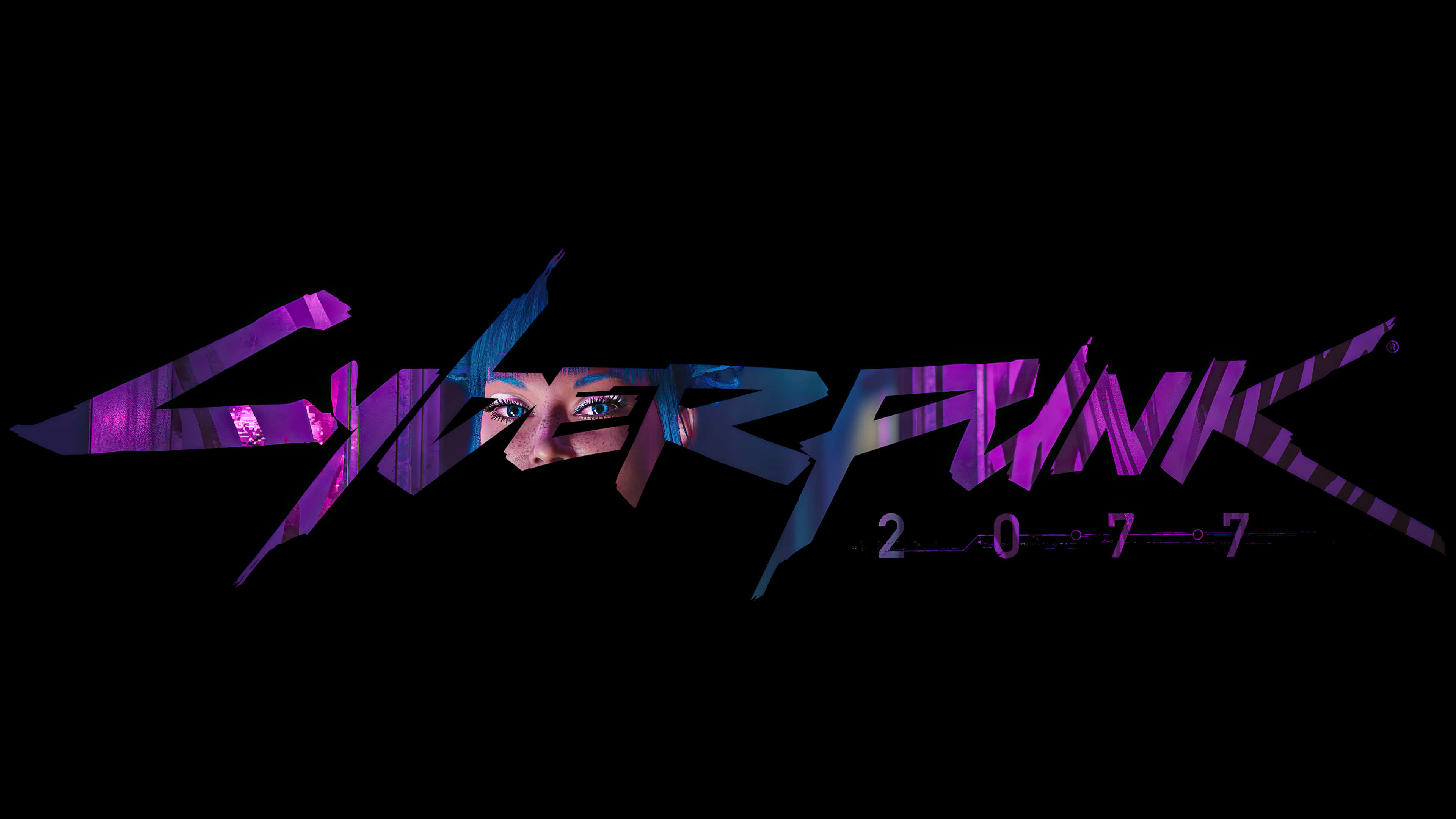 Cyberpunk 2077, neon purple, blue, 4K Desktop Wallpaper