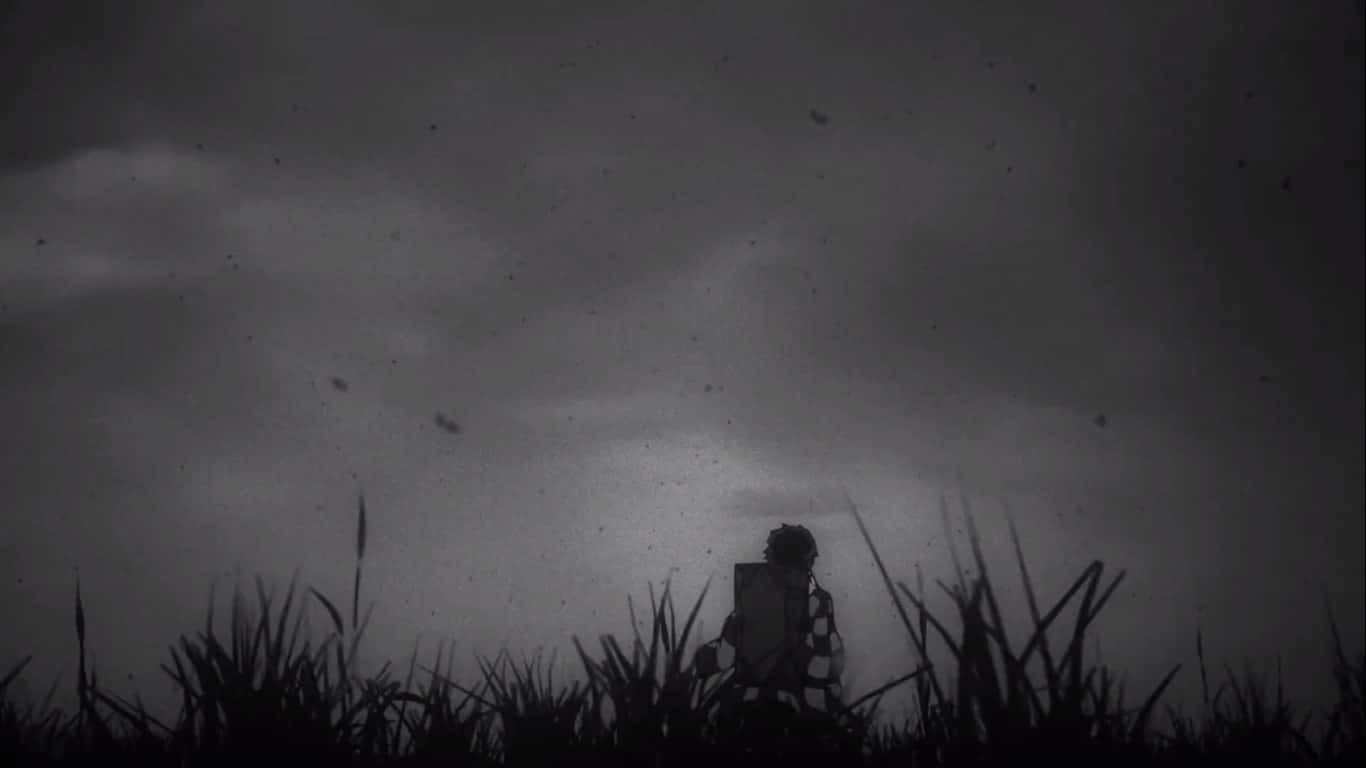 Dark Demon Slayer, iPhone Theme Display, lone figure, HD Desktop Wallpaper