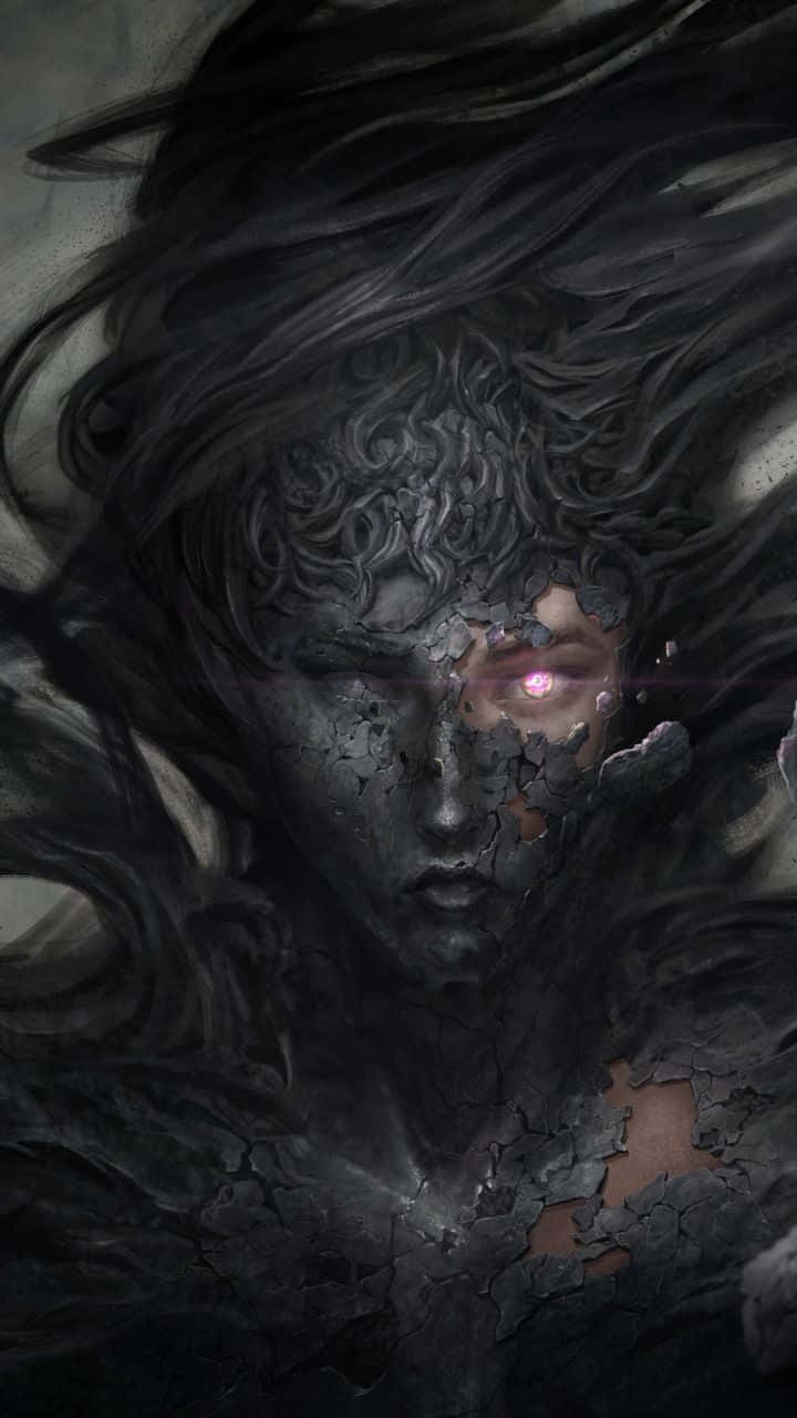 Dark Demon, 720 x 1280, cracked stone skin, HD Phone Wallpaper