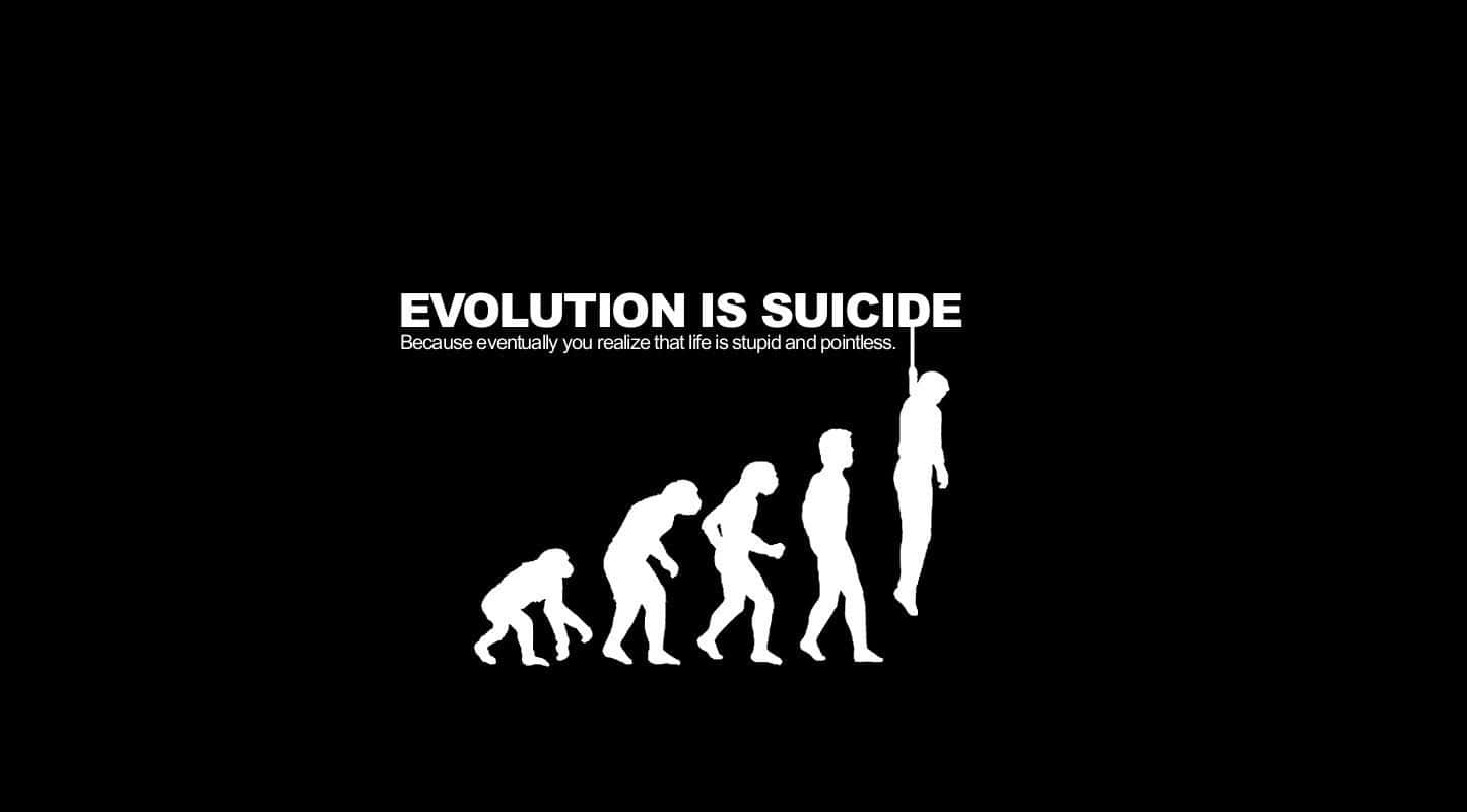 Dark Depressing, suicide, white silhouette, HD Desktop Wallpaper