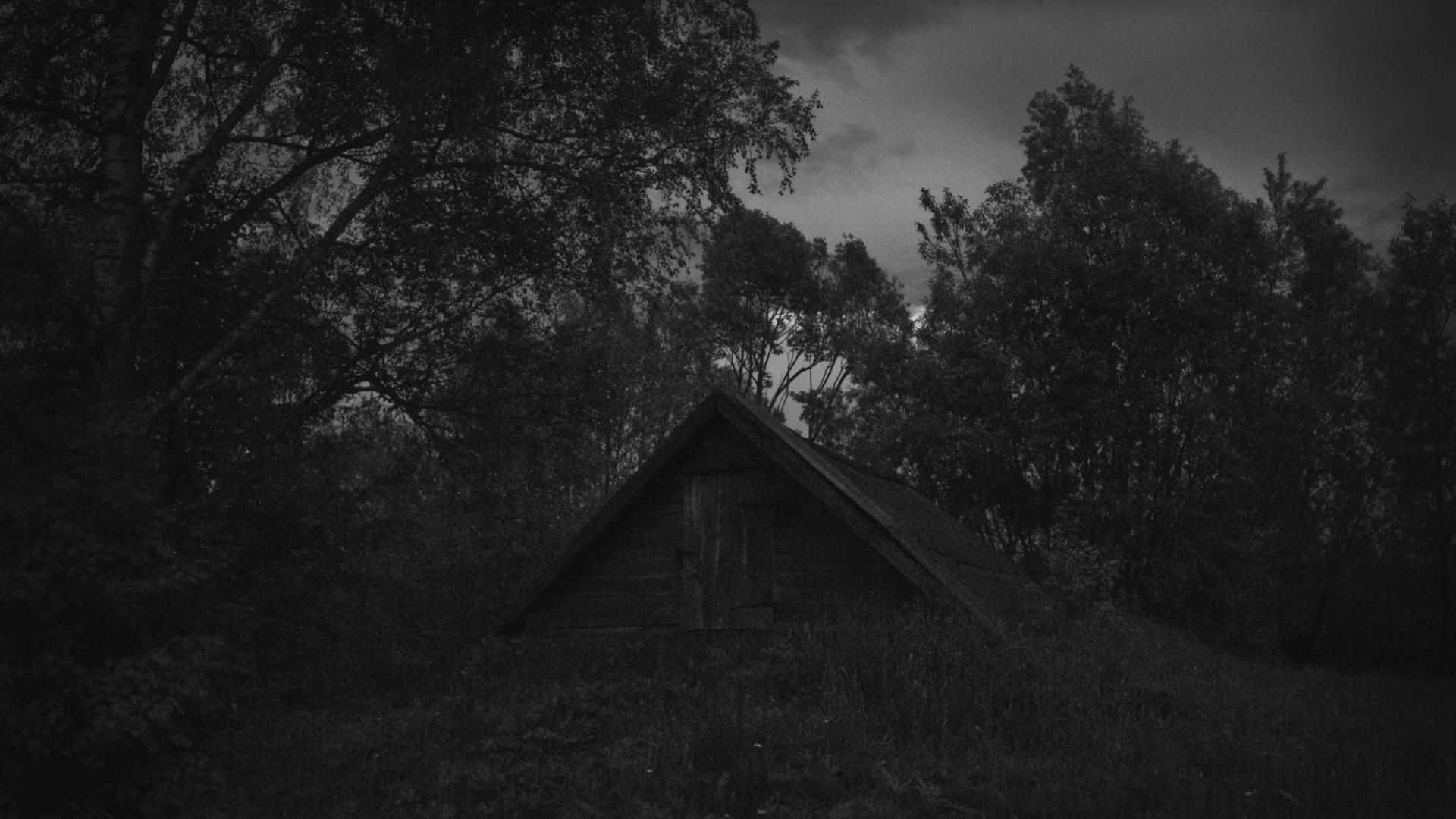 Abandoned House, woods, weathered cabin, Full HD Desktop Wallpaper