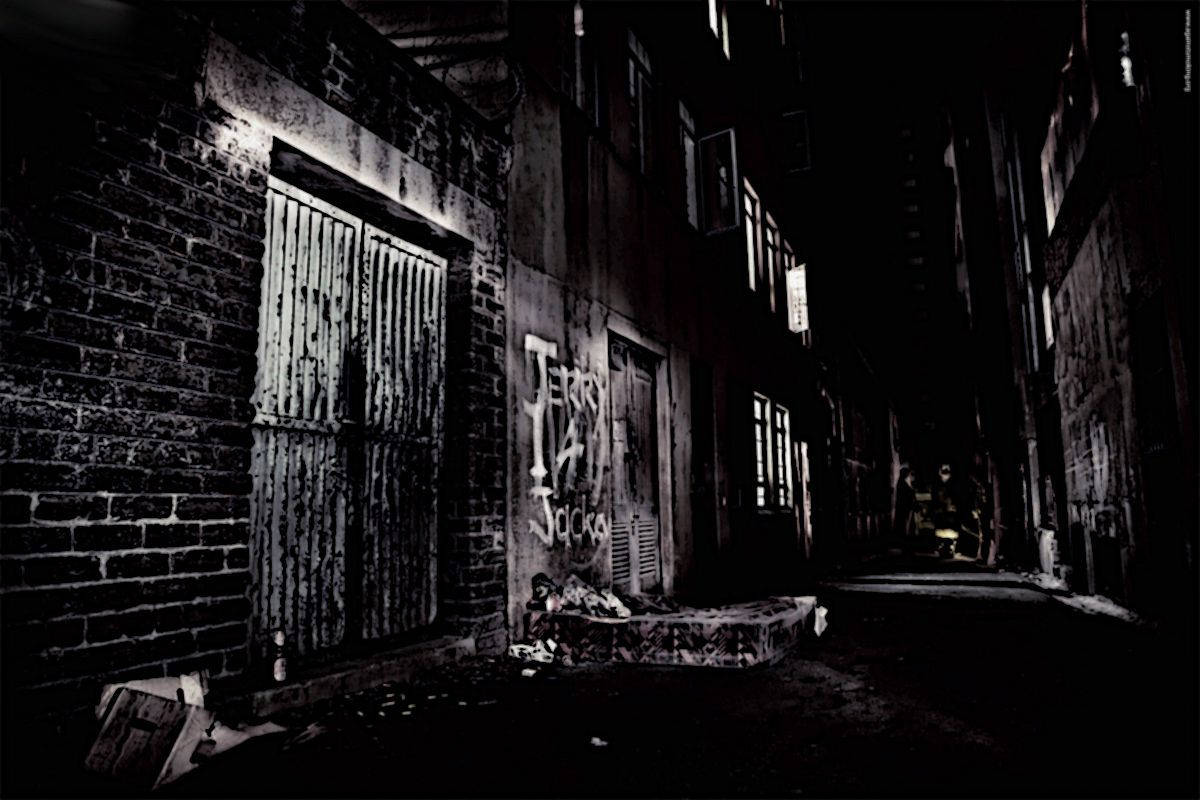Dark Mystery Alleyway, alleyway, night, SD Desktop Wallpaper