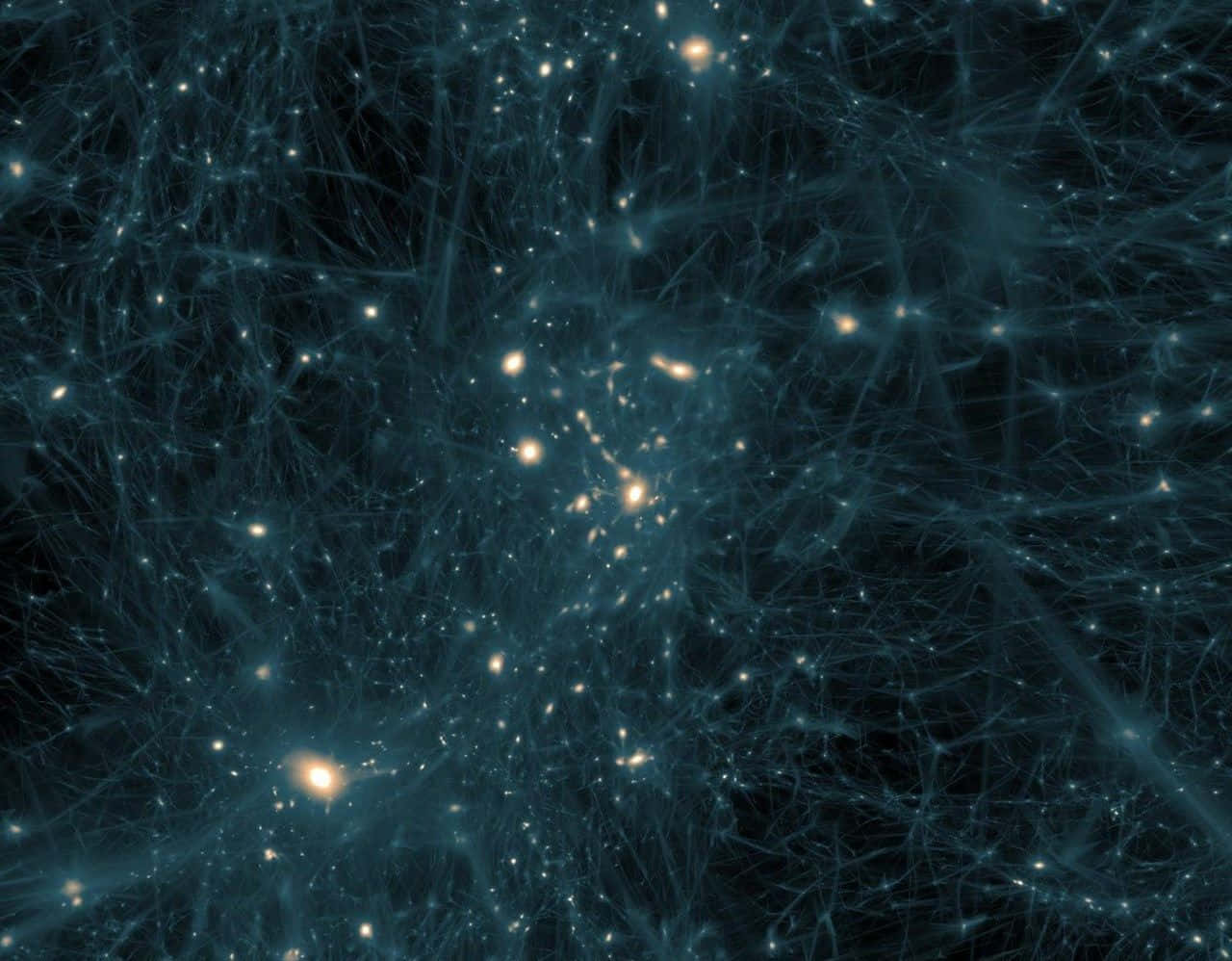 Dark Divinity, cosmic web, glowing galaxies, HD Desktop Wallpaper