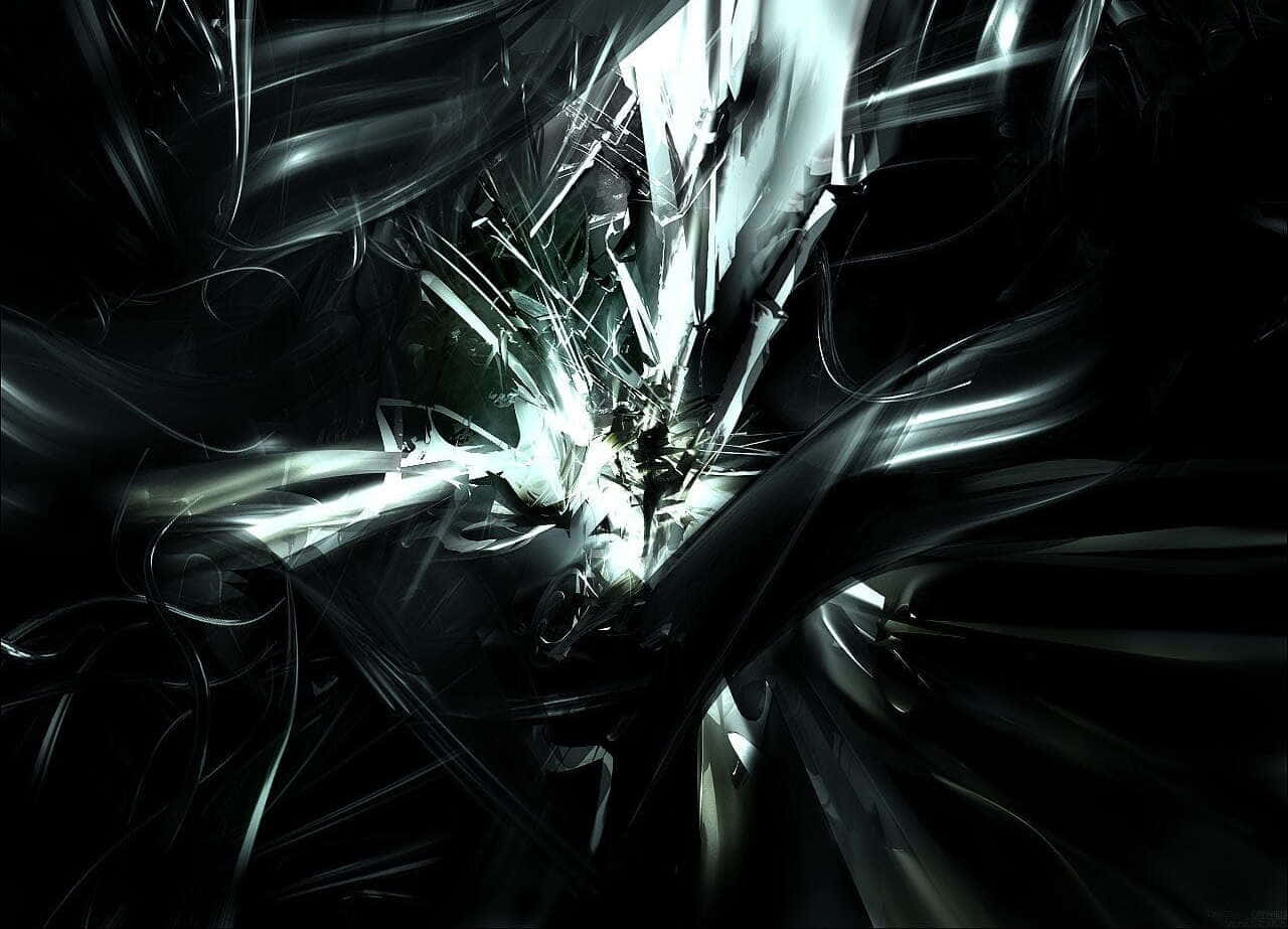 Dark Divinity, glowing white shards, central point, HD Desktop Wallpaper