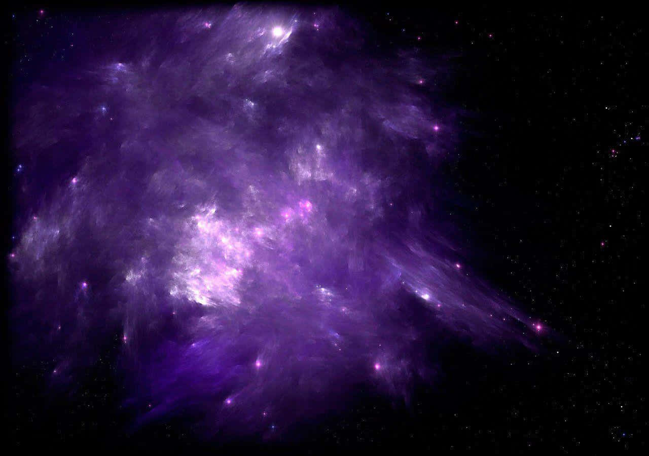Dark Divinity, luminous purple nebula, glowing gas, HD Desktop Wallpaper