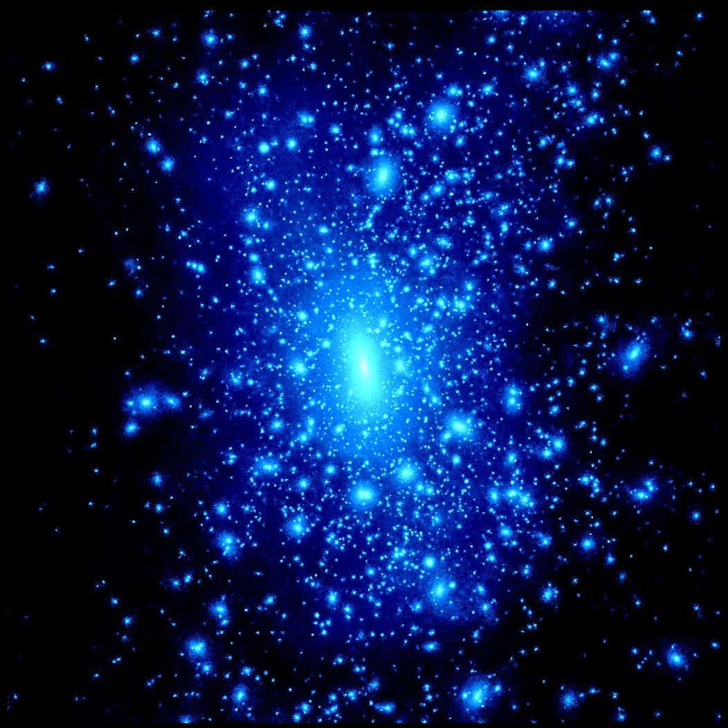Dark Divinity, radiant blue nebula, glowing stars, SD Desktop Wallpaper