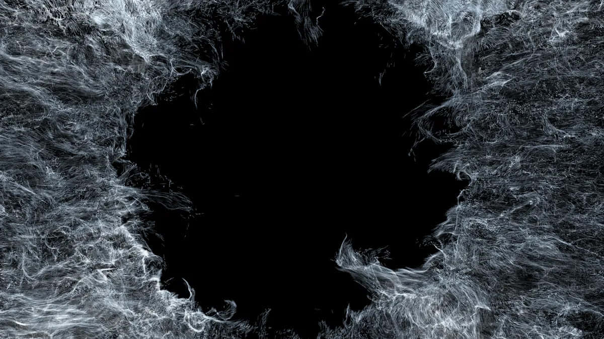 Dark Divinity, white smoke-like tendrils, deep black void, SD Desktop Wallpaper