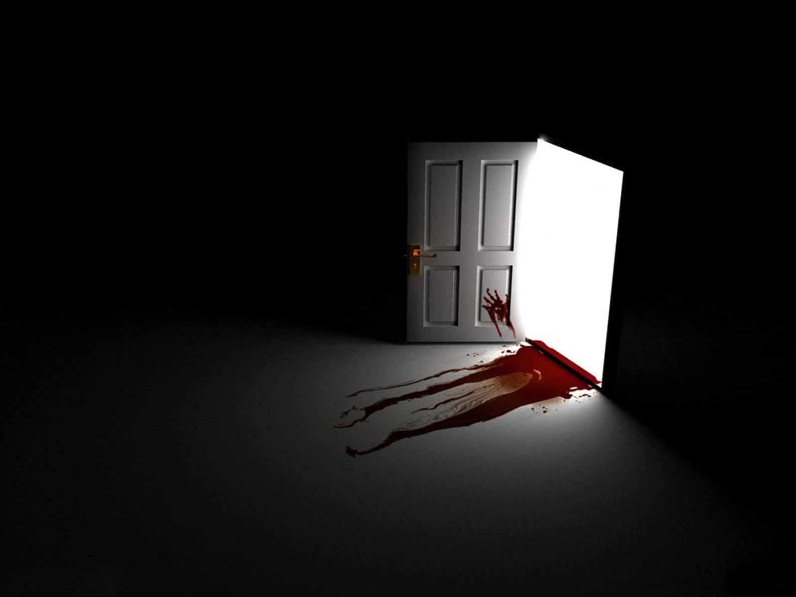 Dark Emo, white door, pitch blackness, HD Desktop Wallpaper