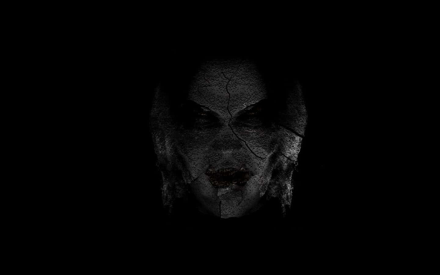 Dark Emo, cracked, ghostly face, HD Desktop Wallpaper