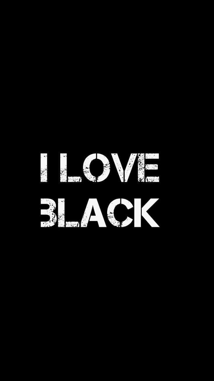 Dark Emo, I LOVE BLACK, white distressed text, HD Phone Wallpaper