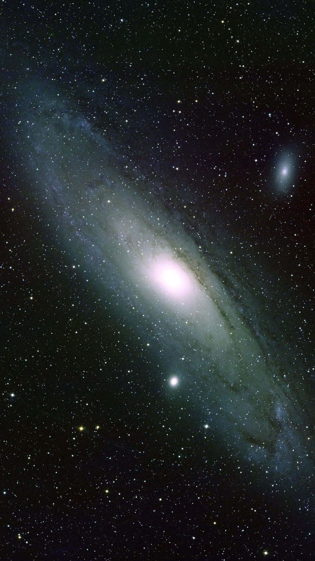 Dark Galaxy, spiral galaxy, bright stars, Full HD Phone Wallpaper
