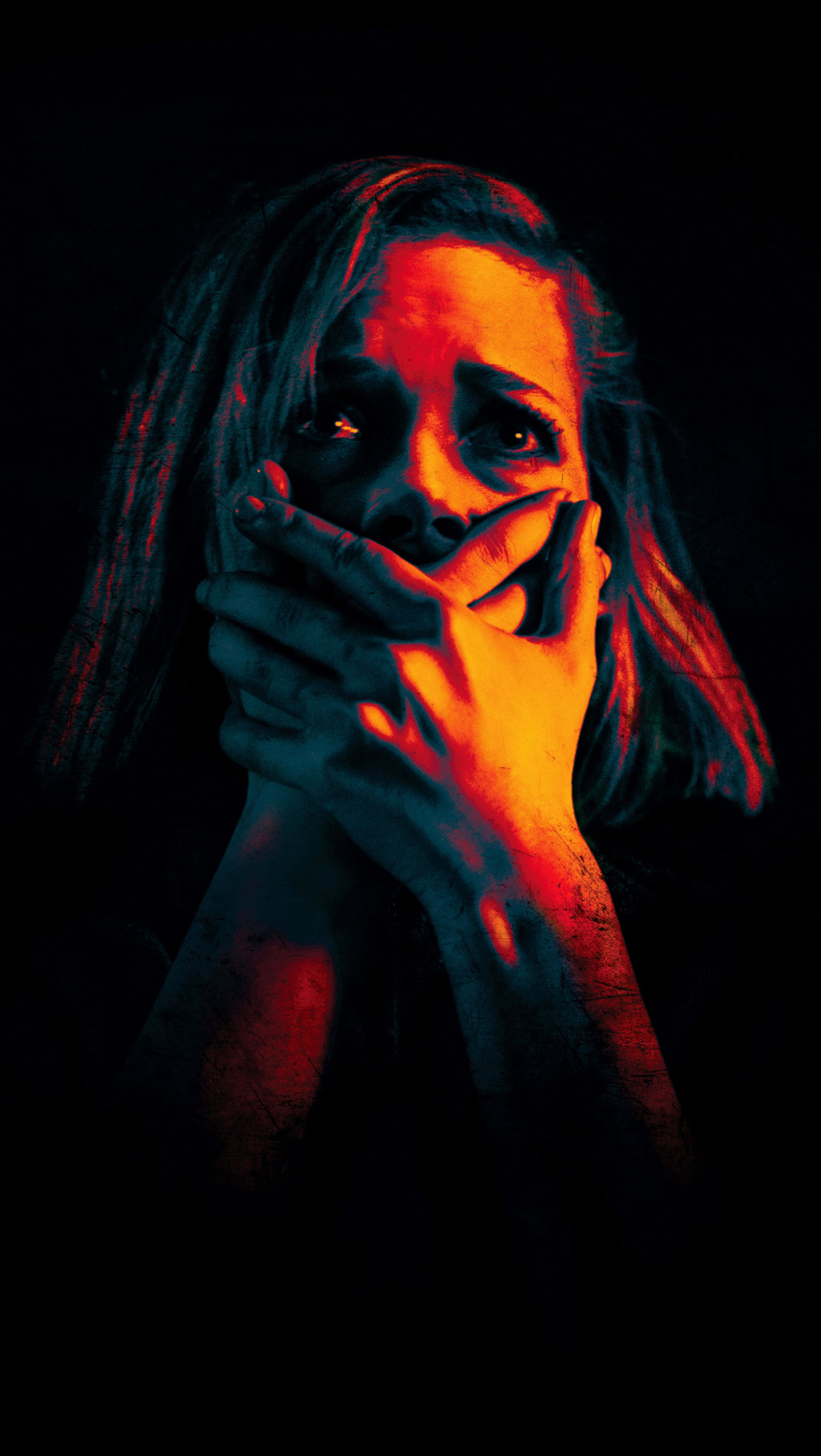 Dark Fear, dreadlocks, red and blue lighting, 4K Phone Wallpaper
