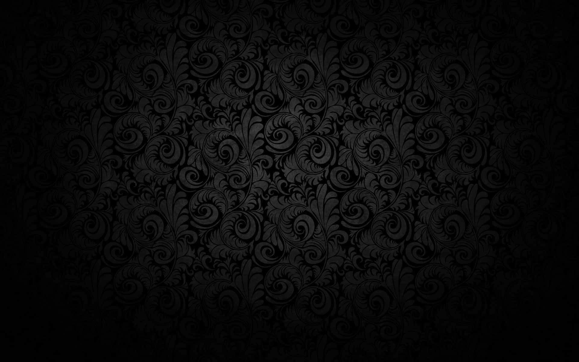 dark floral pattern, black damask pattern, swirling floral motifs, Full HD Desktop Wallpaper