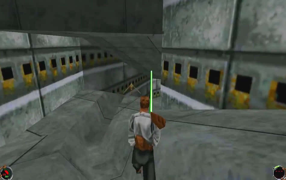 Dark Forces, lightsaber, metallic corridor, SD Desktop Wallpaper