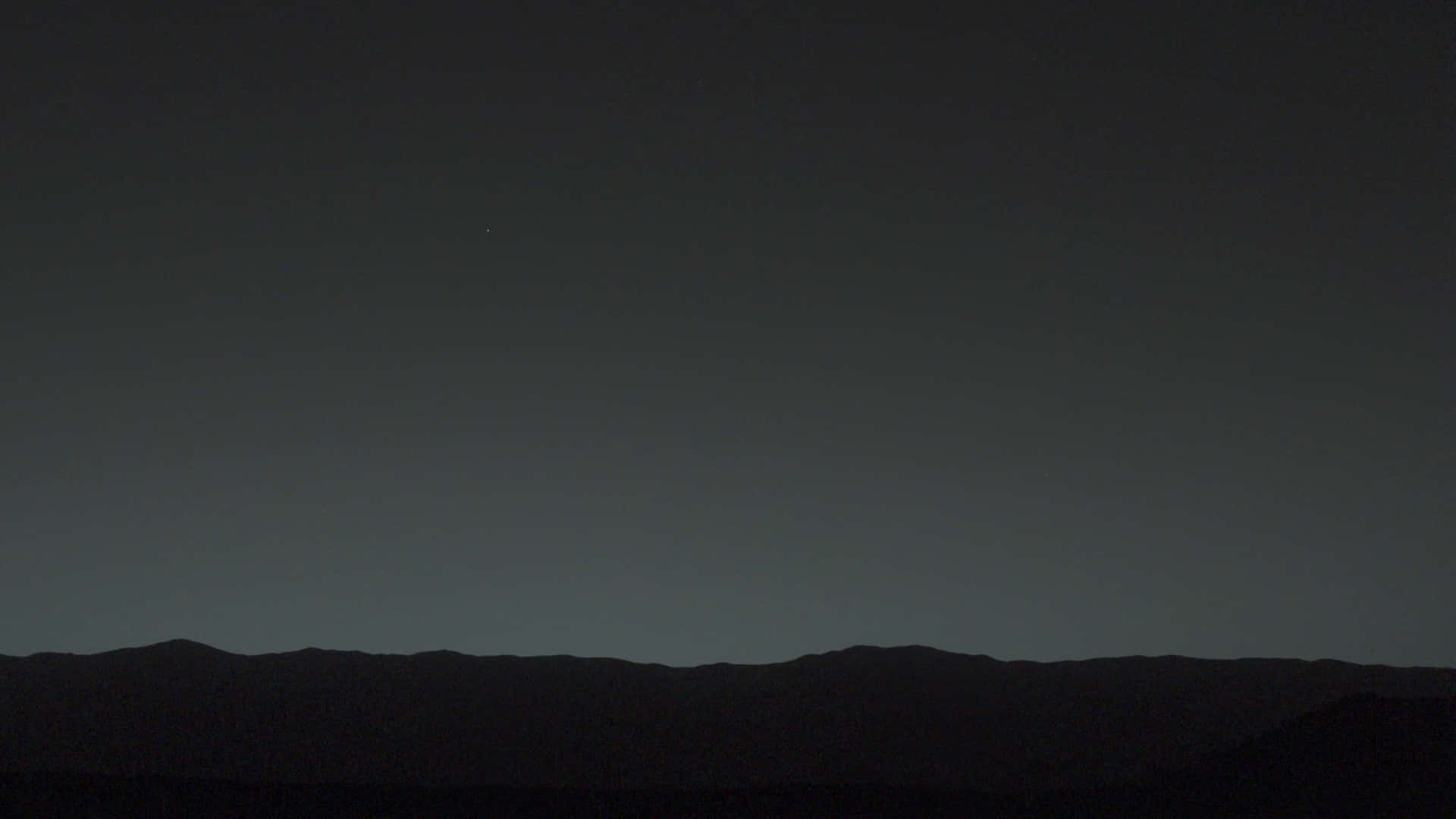 Dark Nature, silhouetted mountain range, deep twilight sky, Full HD Desktop Wallpaper