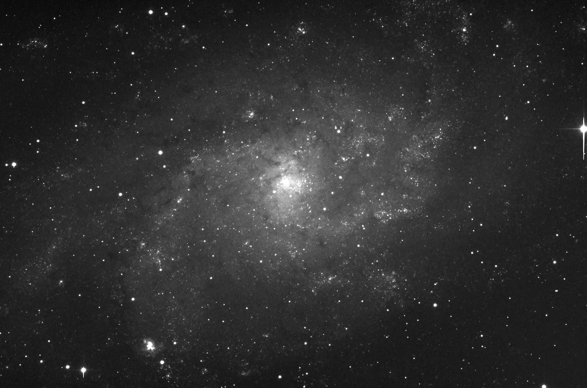 Dark Galaxy, monochrome cosmic vista, dense spiral galaxy, Full HD Desktop Wallpaper