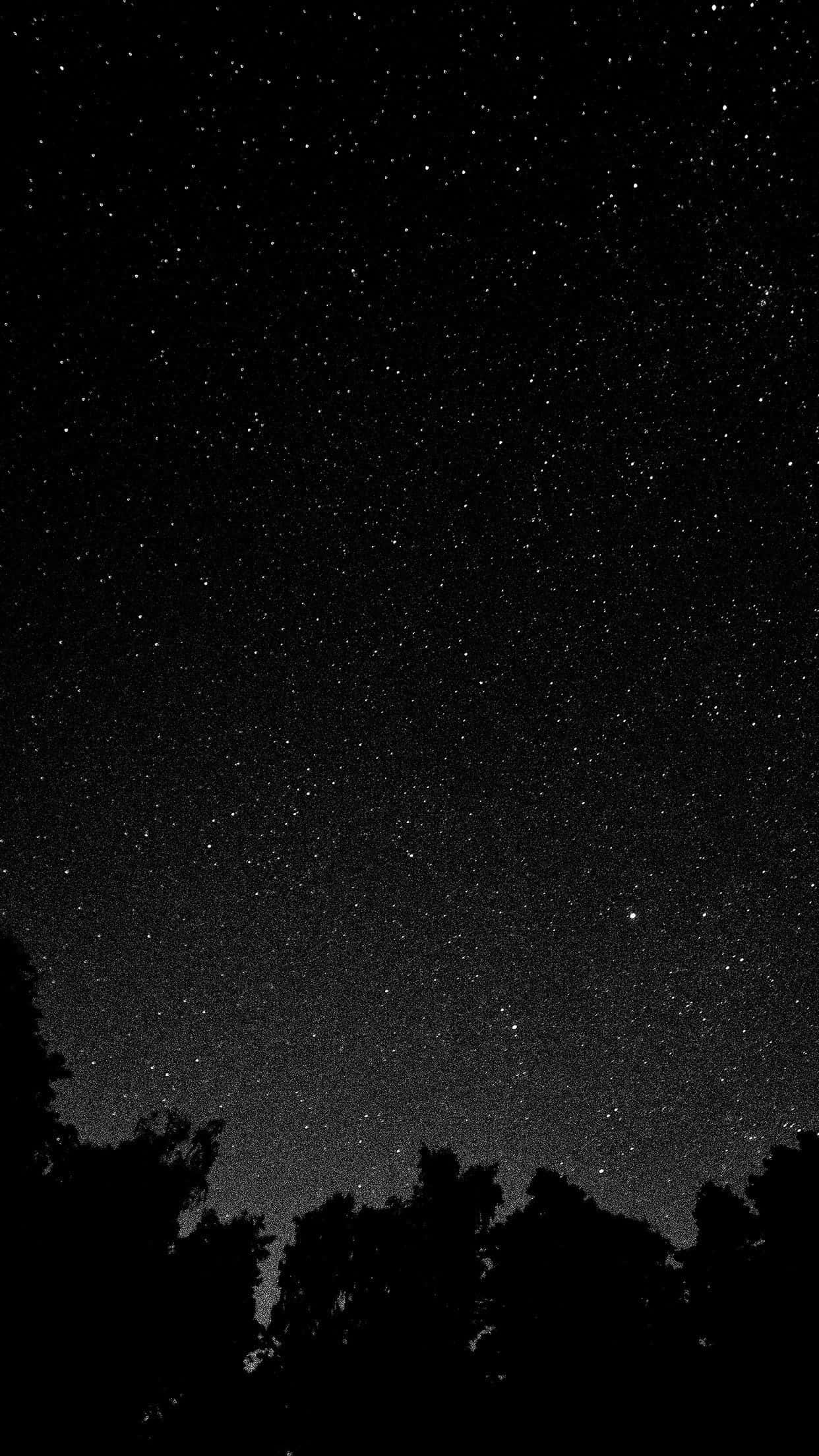 Dark Galaxy, starry night sky, dark silhouette, Full HD Phone Wallpaper