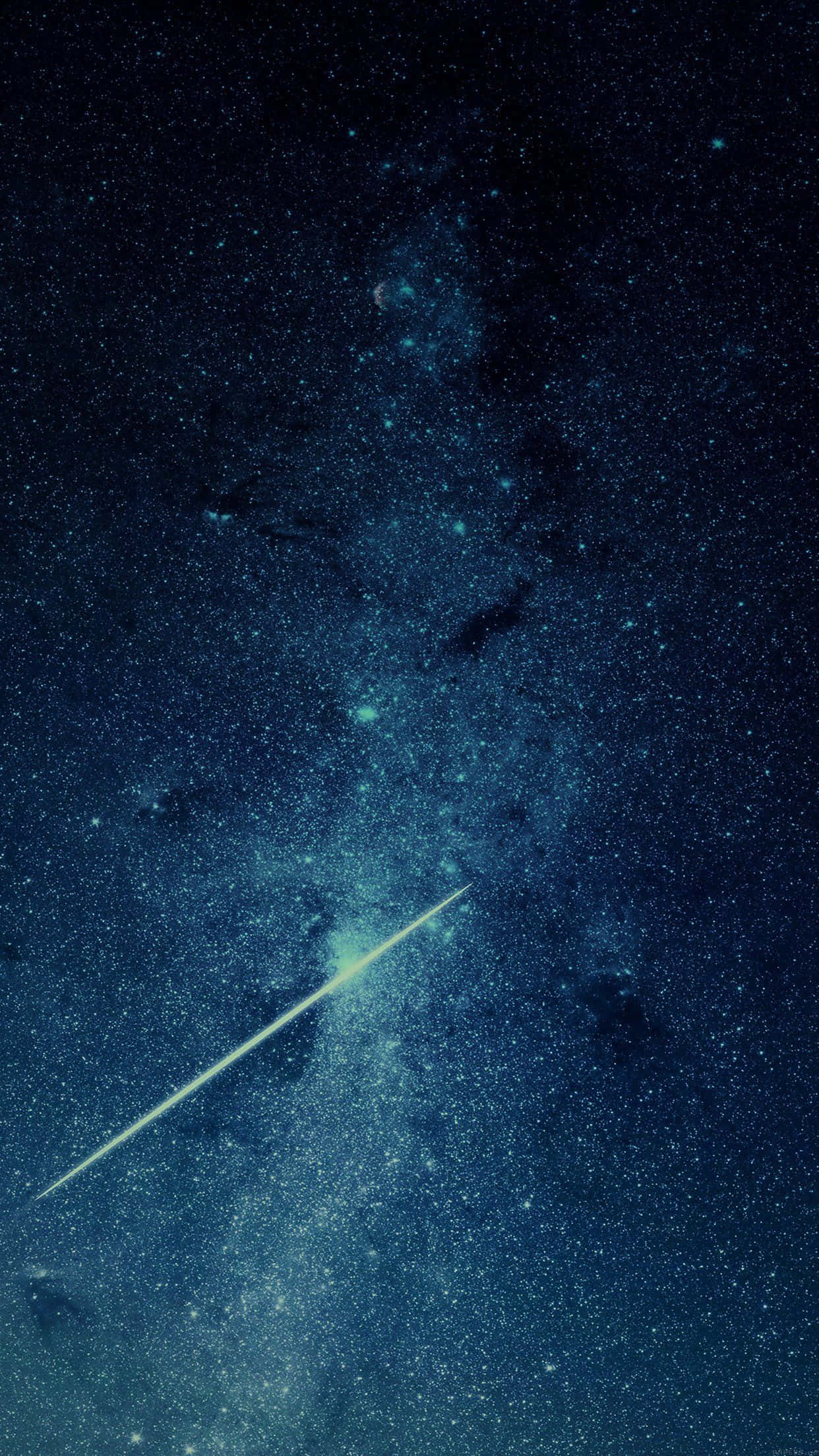 Dark Galaxy, deep blue starfield, glowing nebulae, Full HD Phone Wallpaper