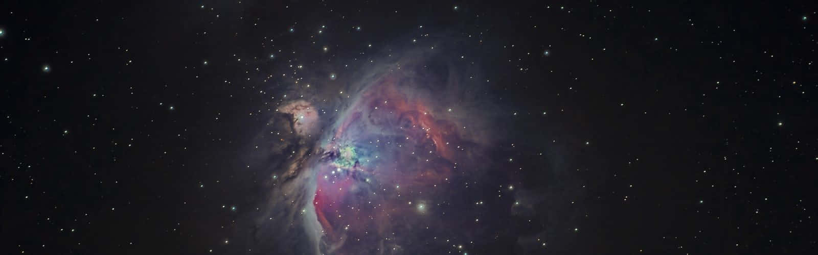 Dark Galaxy, cosmic nebula, reds purples and blues, HD Desktop Wallpaper