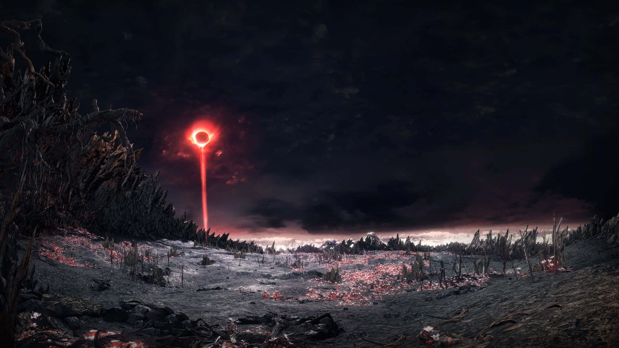 dark gaming, 2560 x 1440, blood red eclipse, 2K Desktop Wallpaper