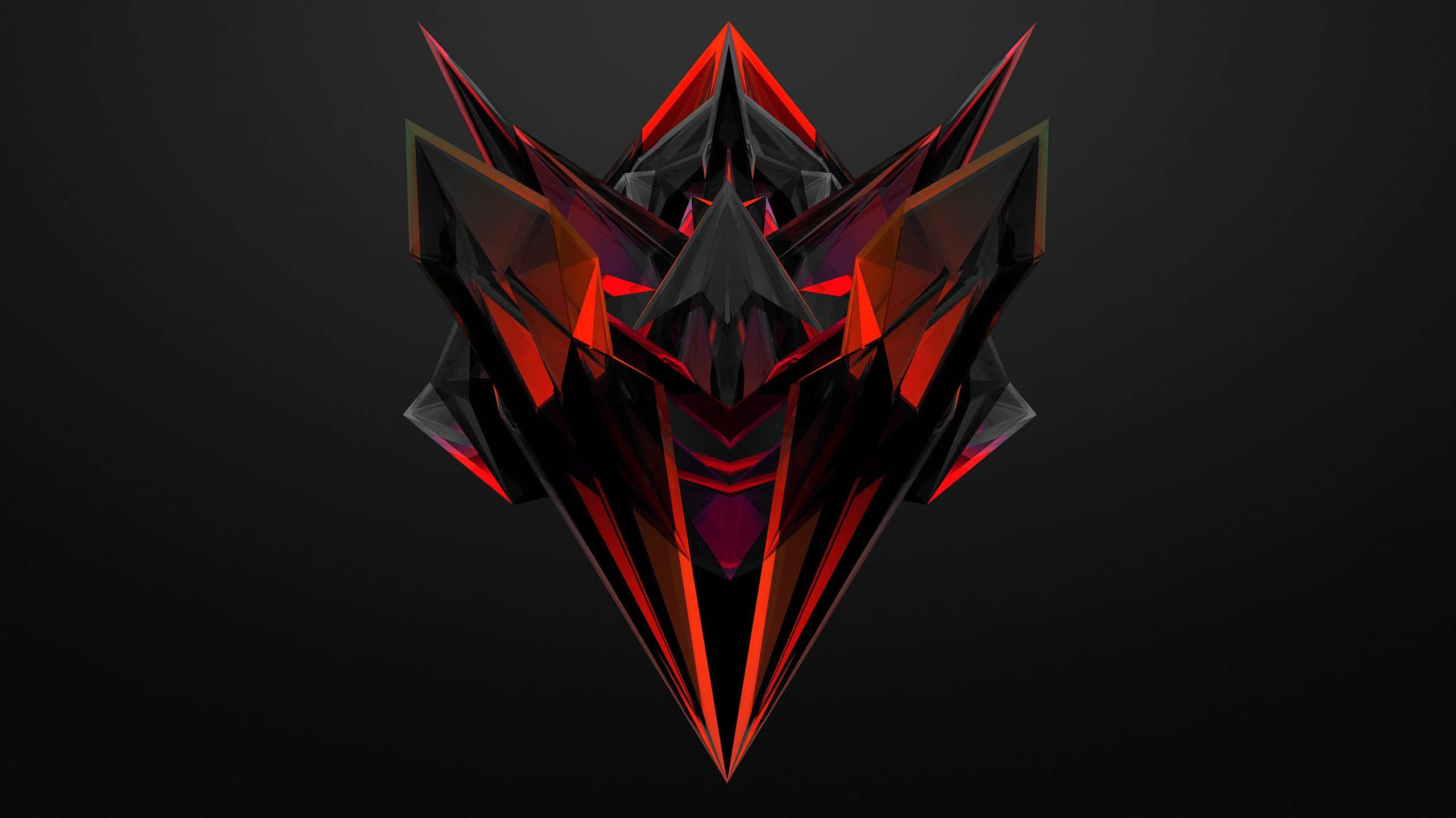 Dark Gaming, 2560 x 1440, glowing red accents, 2K Desktop Wallpaper