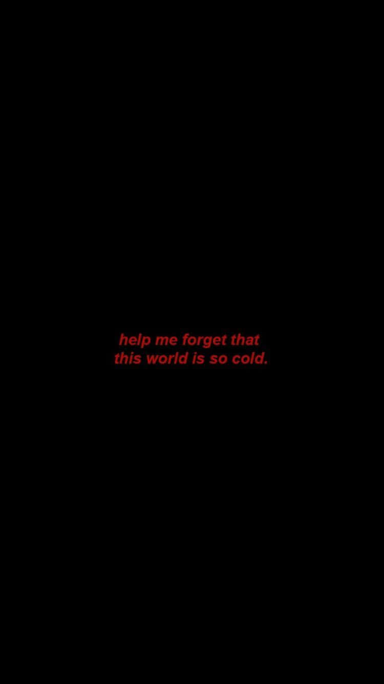 Dark Goth Aesthetic, cold world, glowing red text, HD Phone Wallpaper