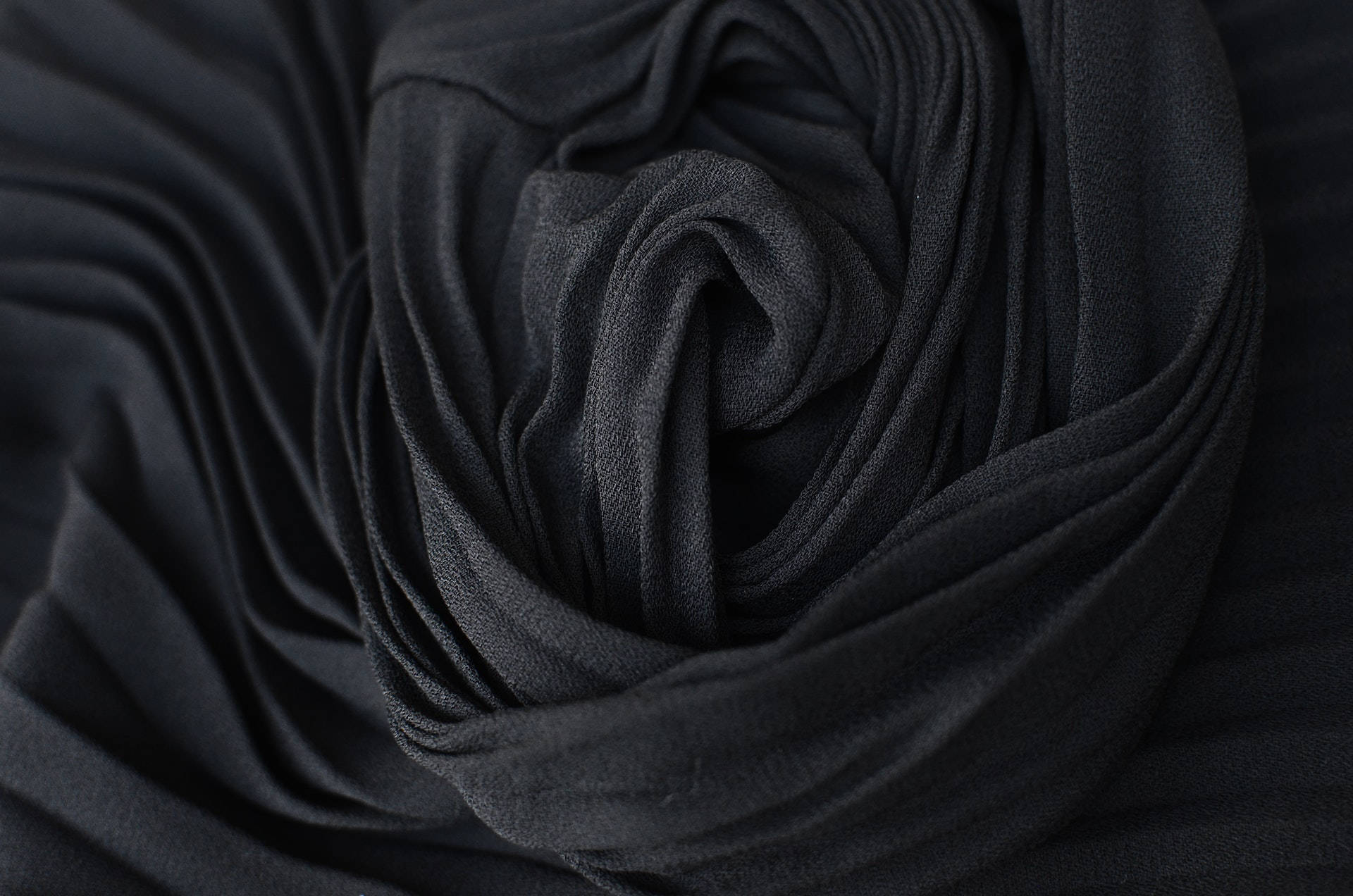 dark gray, pleated fabric, black fabric, Full HD Desktop Wallpaper