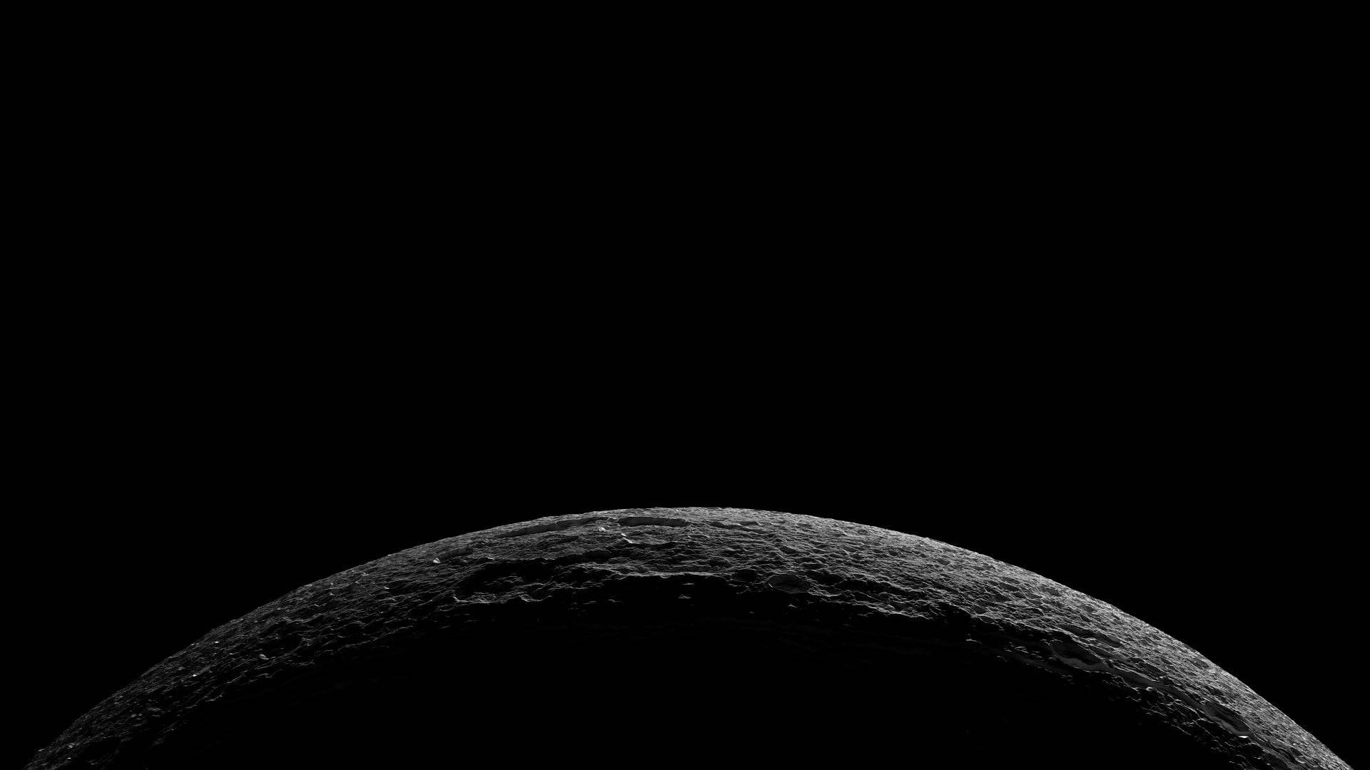 Moon, cratered moon, deep space, Full HD Desktop Wallpaper