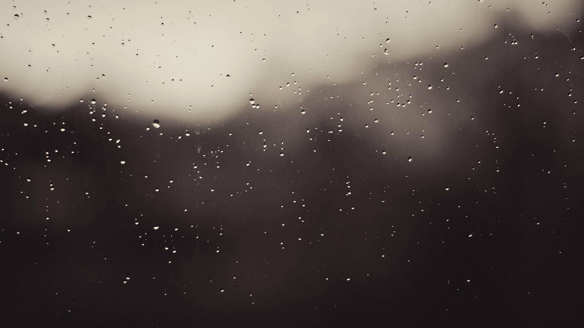 glass window, raindrops, cityscape, Full HD Desktop Wallpaper