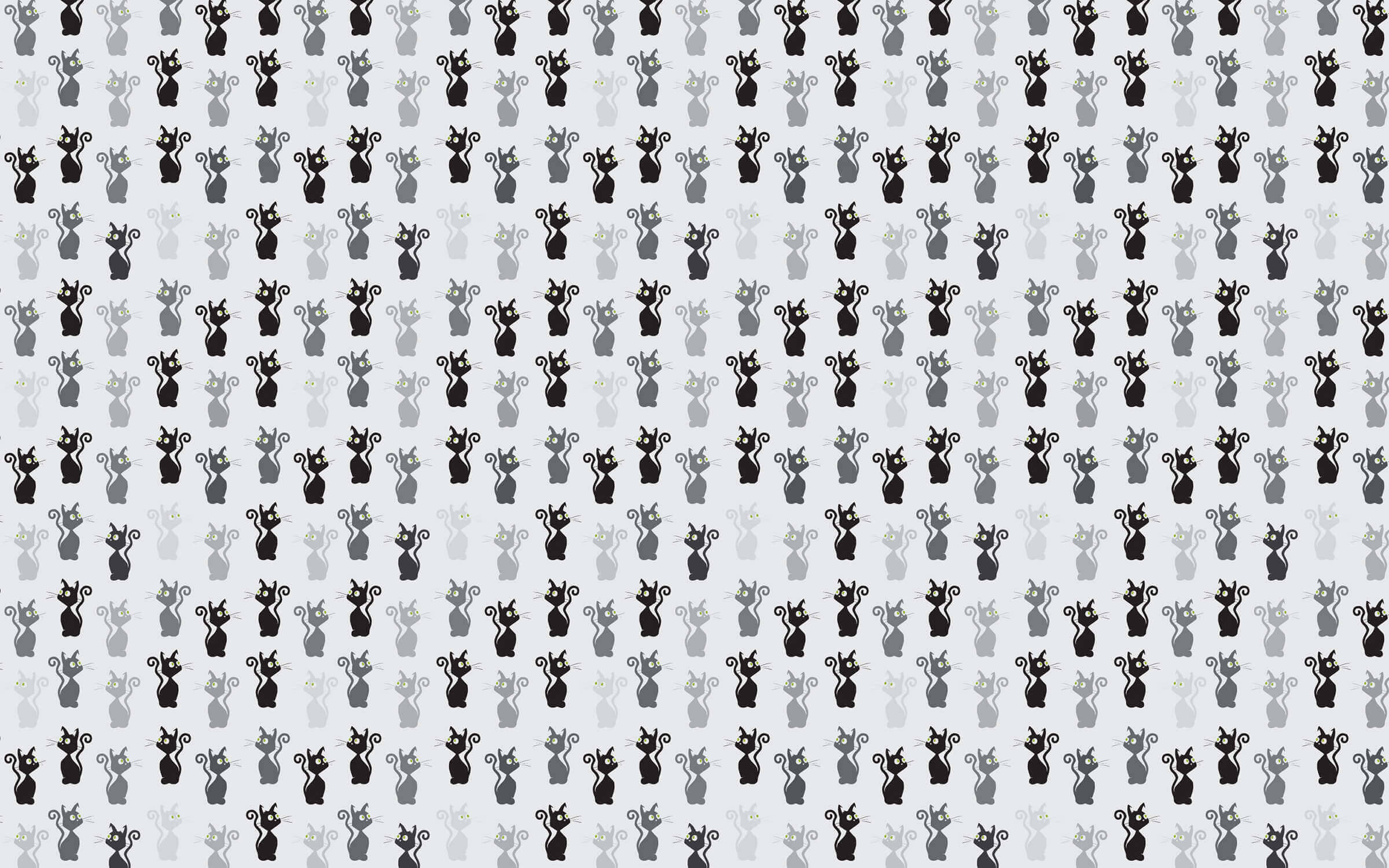 seamless cats pattern, dark gray, black and gray cats, Full HD Desktop Wallpaper