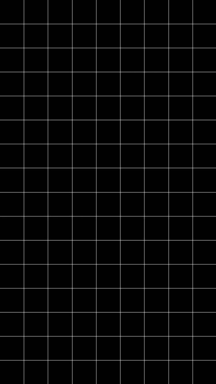 black and white grid, minimalist black background, precise white grid pattern, HD Phone Wallpaper