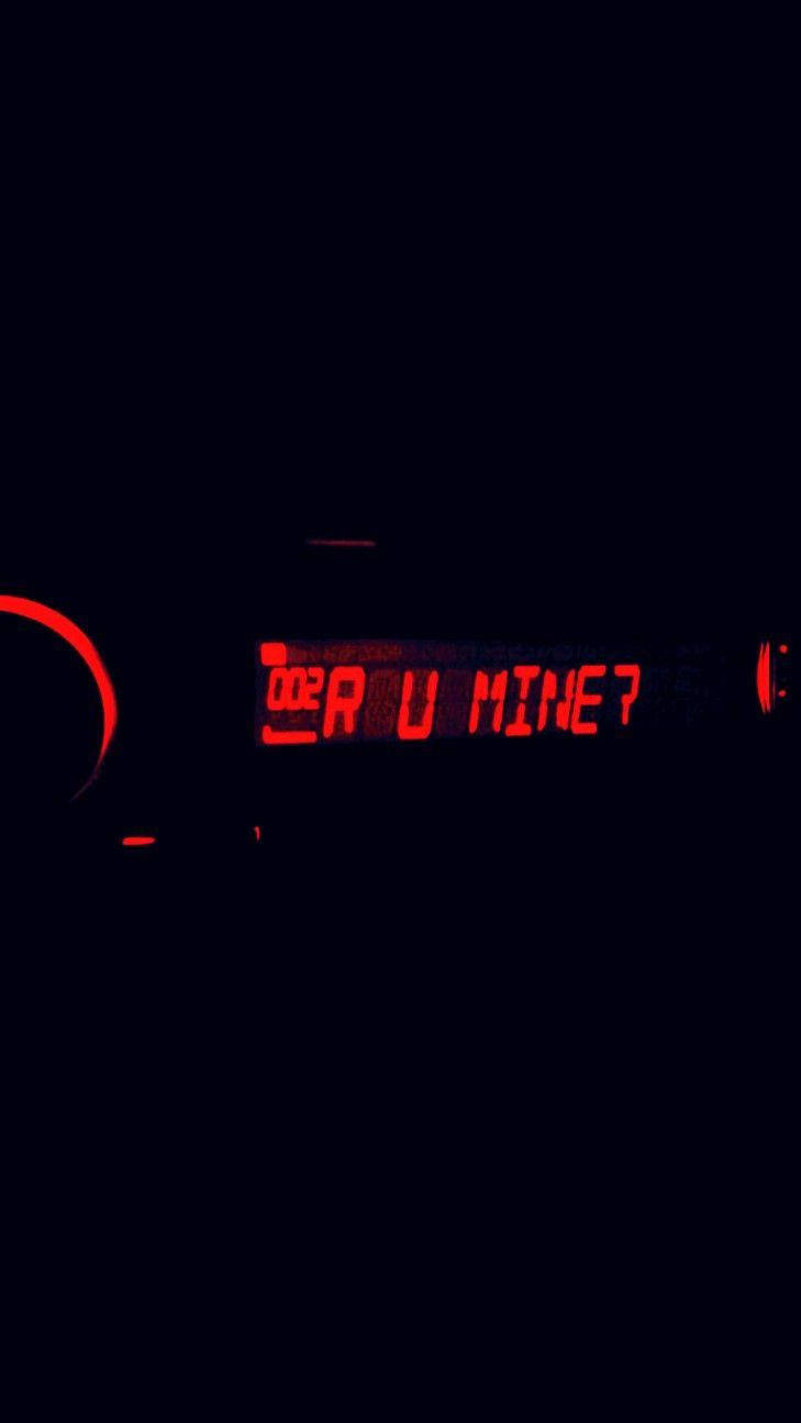 R U Mine, glowing red digital text, ARE U MINE?, HD Phone Wallpaper