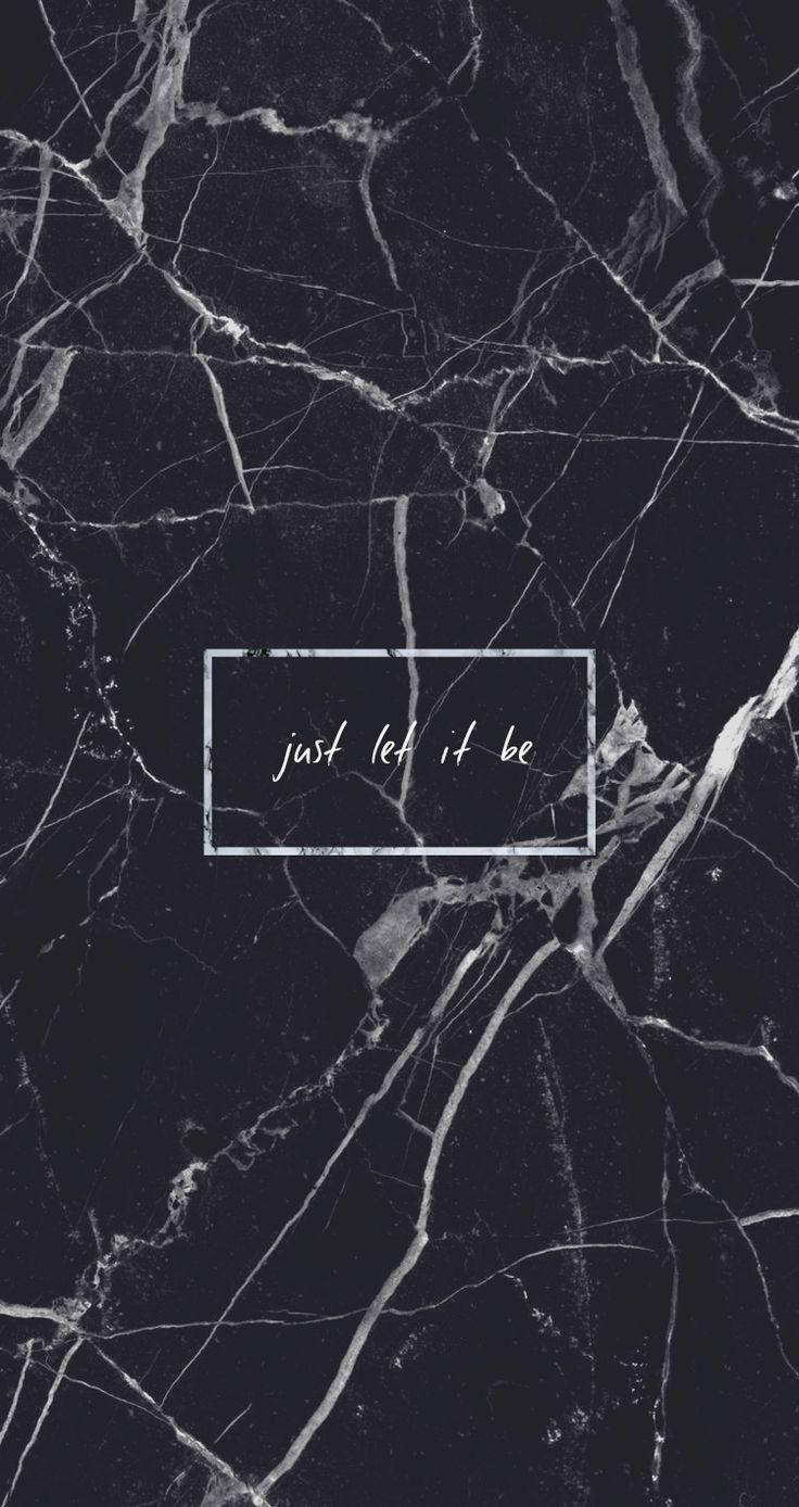 black marble texture, white veins, minimalist text box, HD Phone Wallpaper