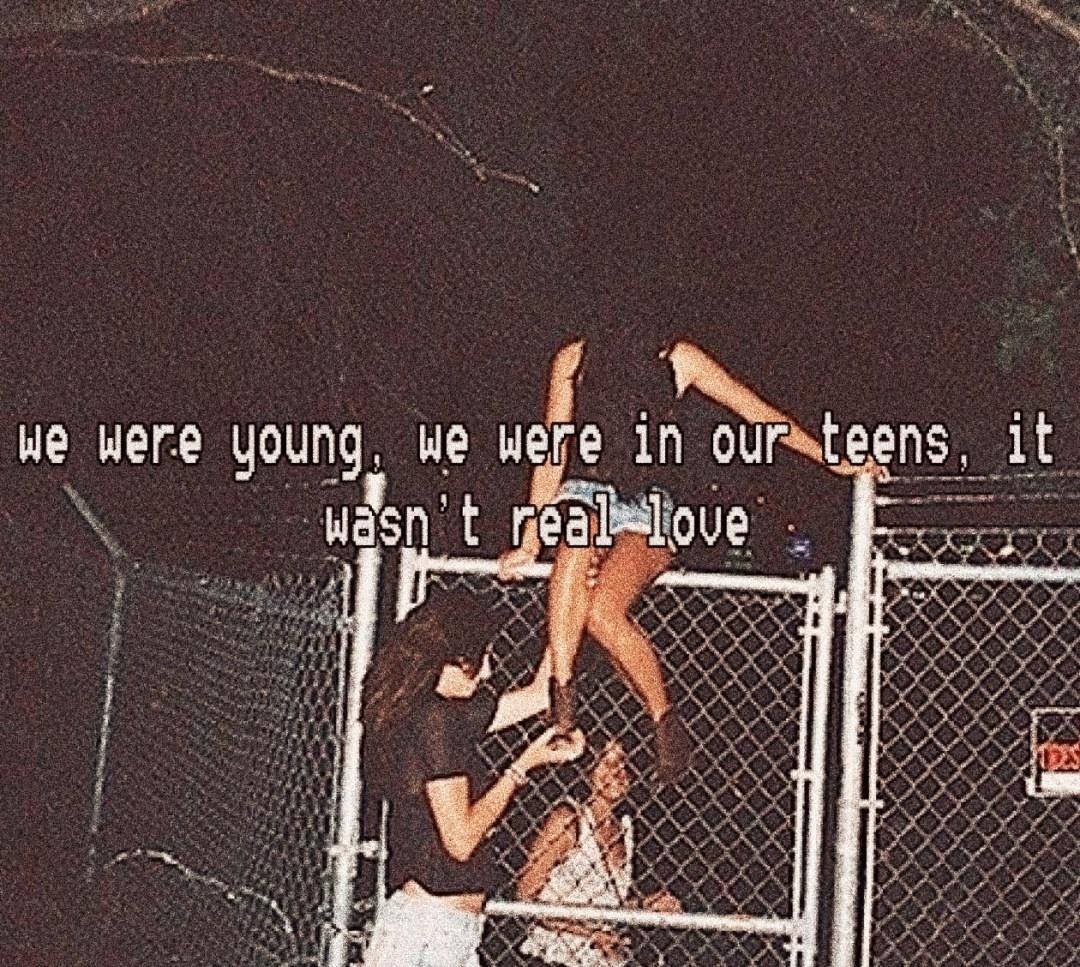 We Were Young Dark Grunge Aesthetic, chain-link fence, night, SD Desktop Wallpaper