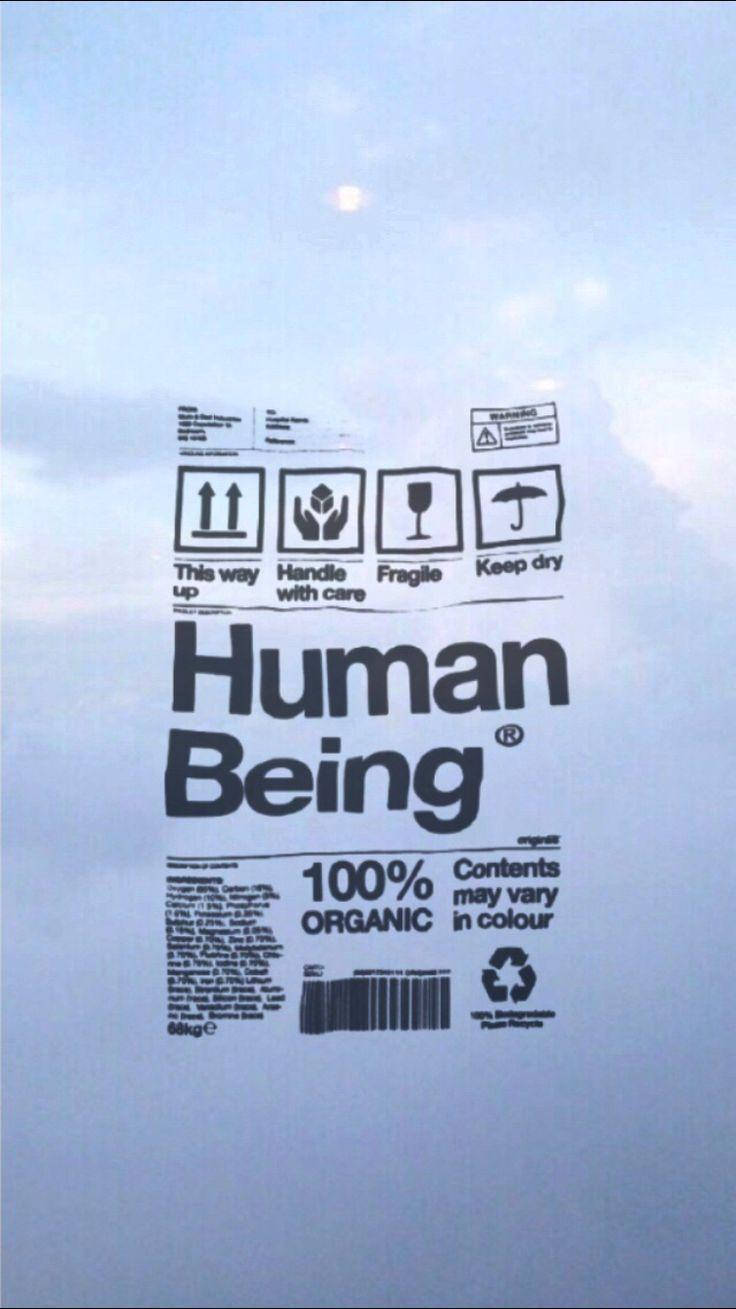 Human Being, translucent plastic bag, 100% ORGANIC, HD Phone Wallpaper