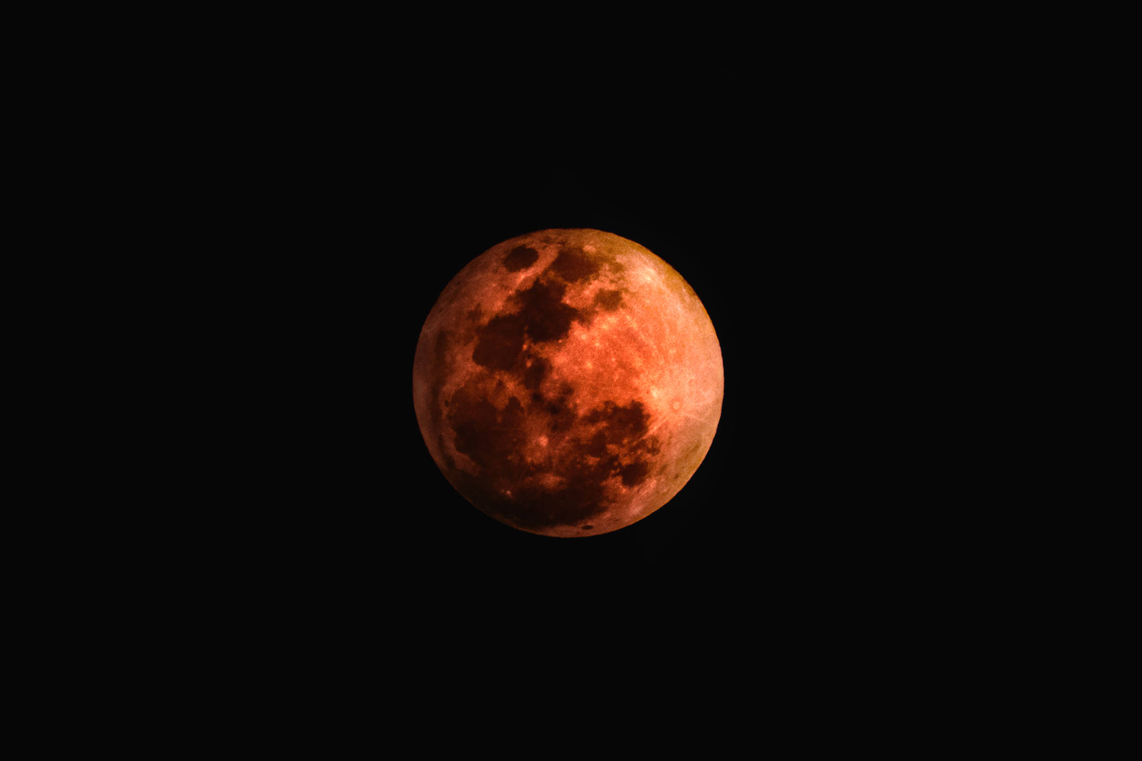 Dark Halloween, red moon, pitch black night sky, Full HD Desktop Wallpaper