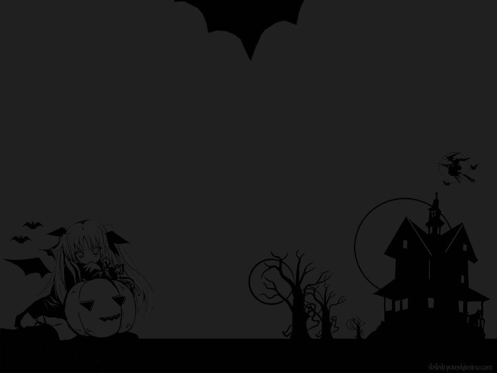 Dark Halloween, witch, jack-o-lantern, SD Desktop Wallpaper