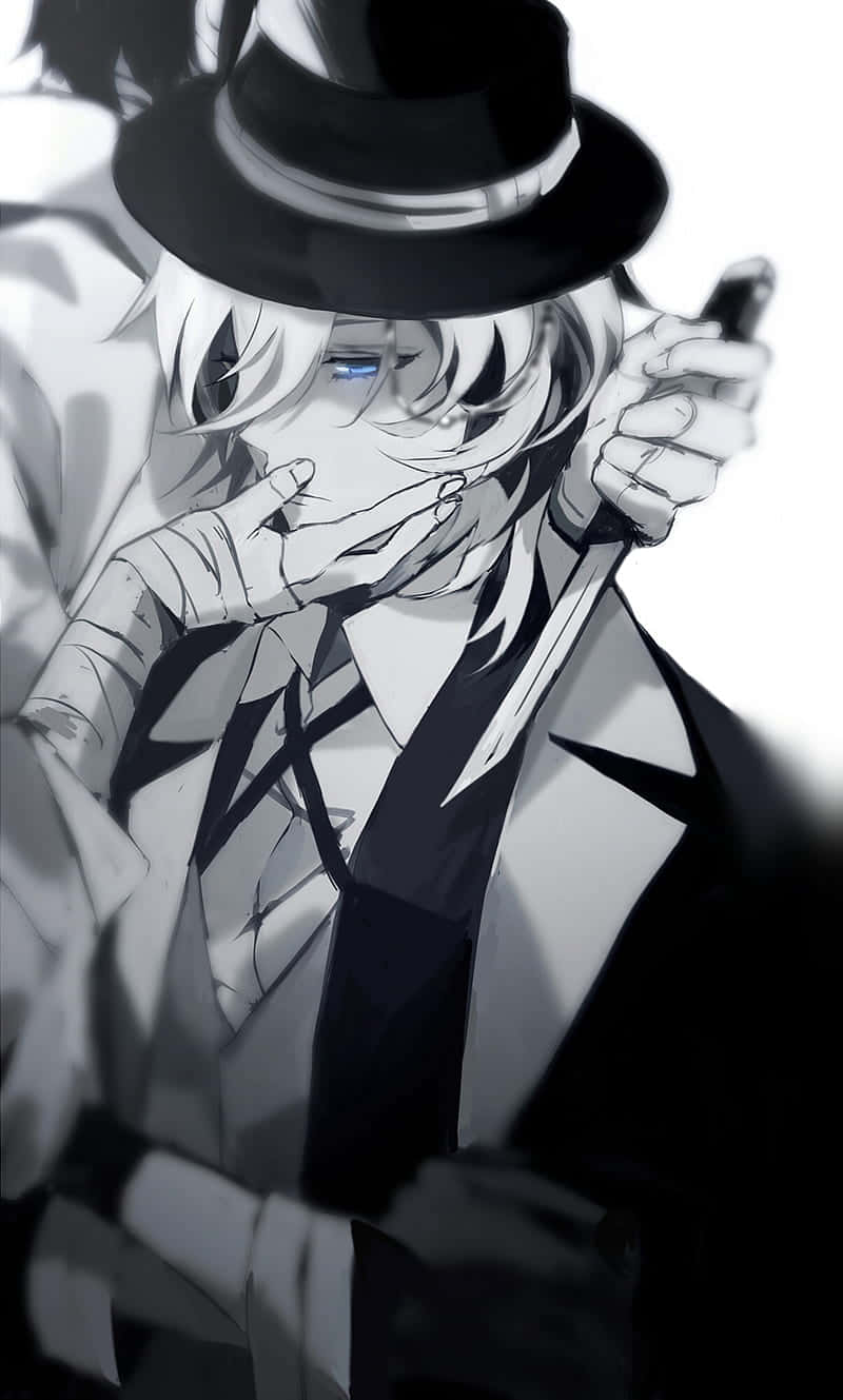 fedora, suit, cigarette, HD Phone Wallpaper